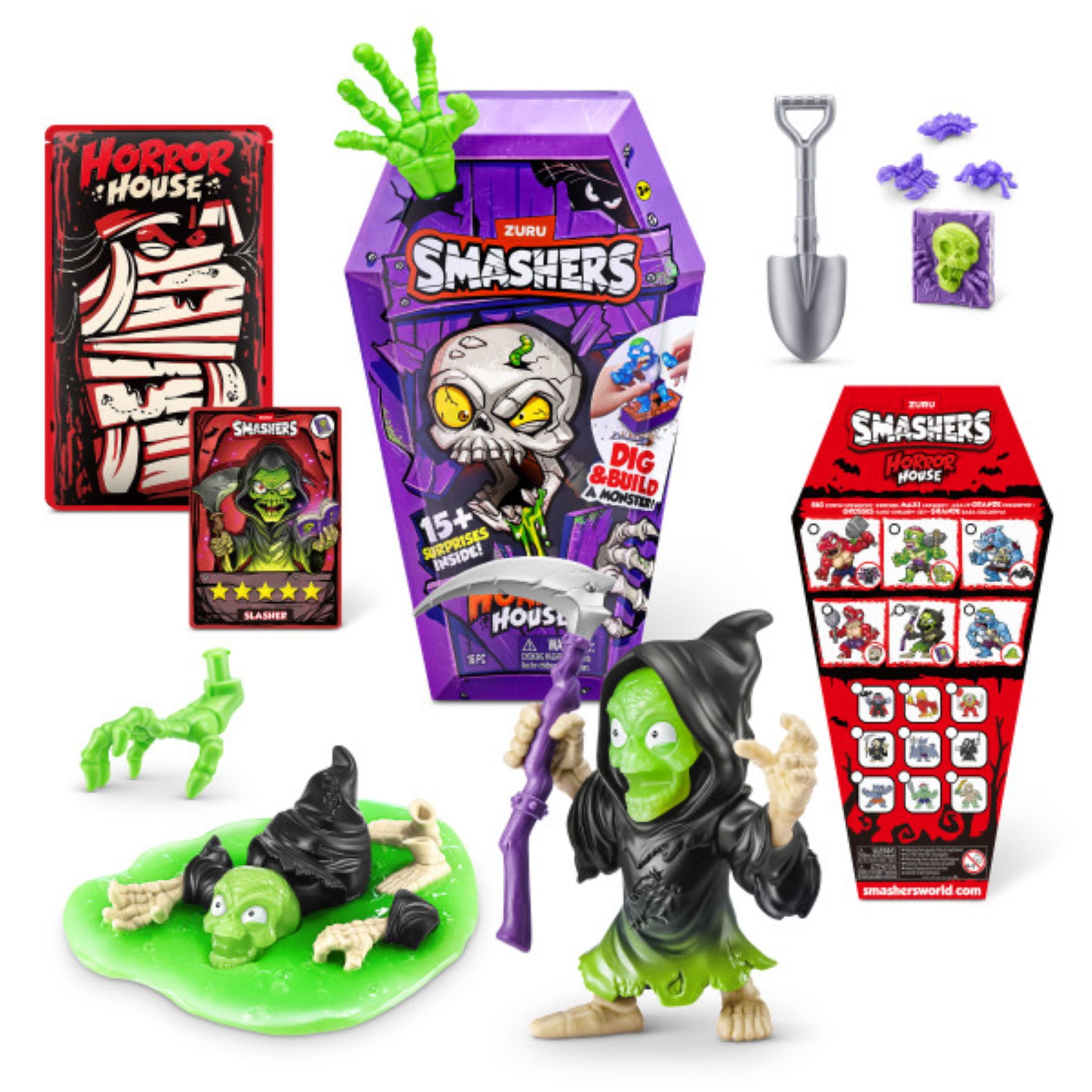 Smashers Horror House Interactive Surprise Unboxing Collectible Toy Set (15 Pieces) rvc6w