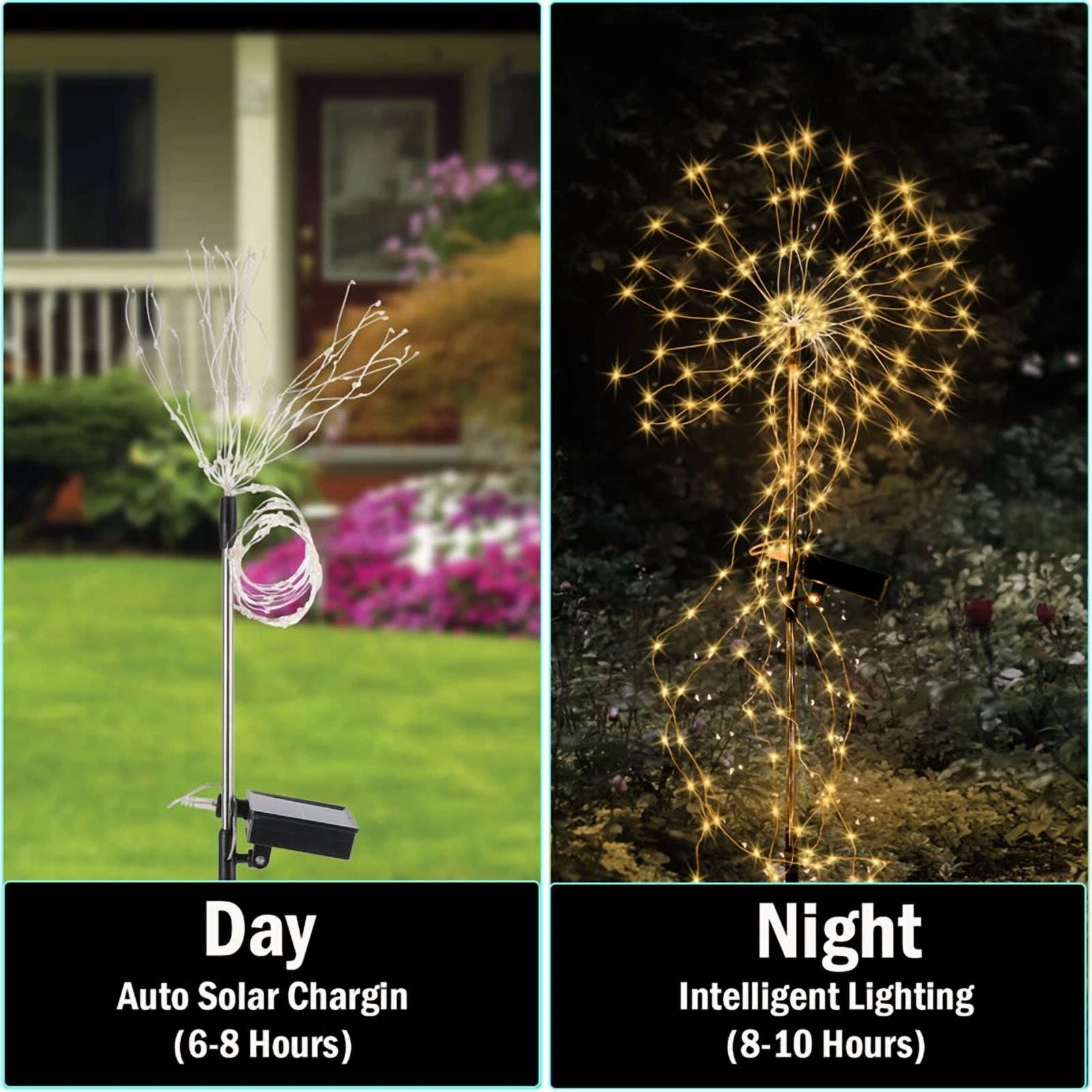 Purely Elizabeth 200 LED Solar Fairy Lights Waterproof Outdoor Decorative String Lighting (Warm White, 72 ft) udzvm