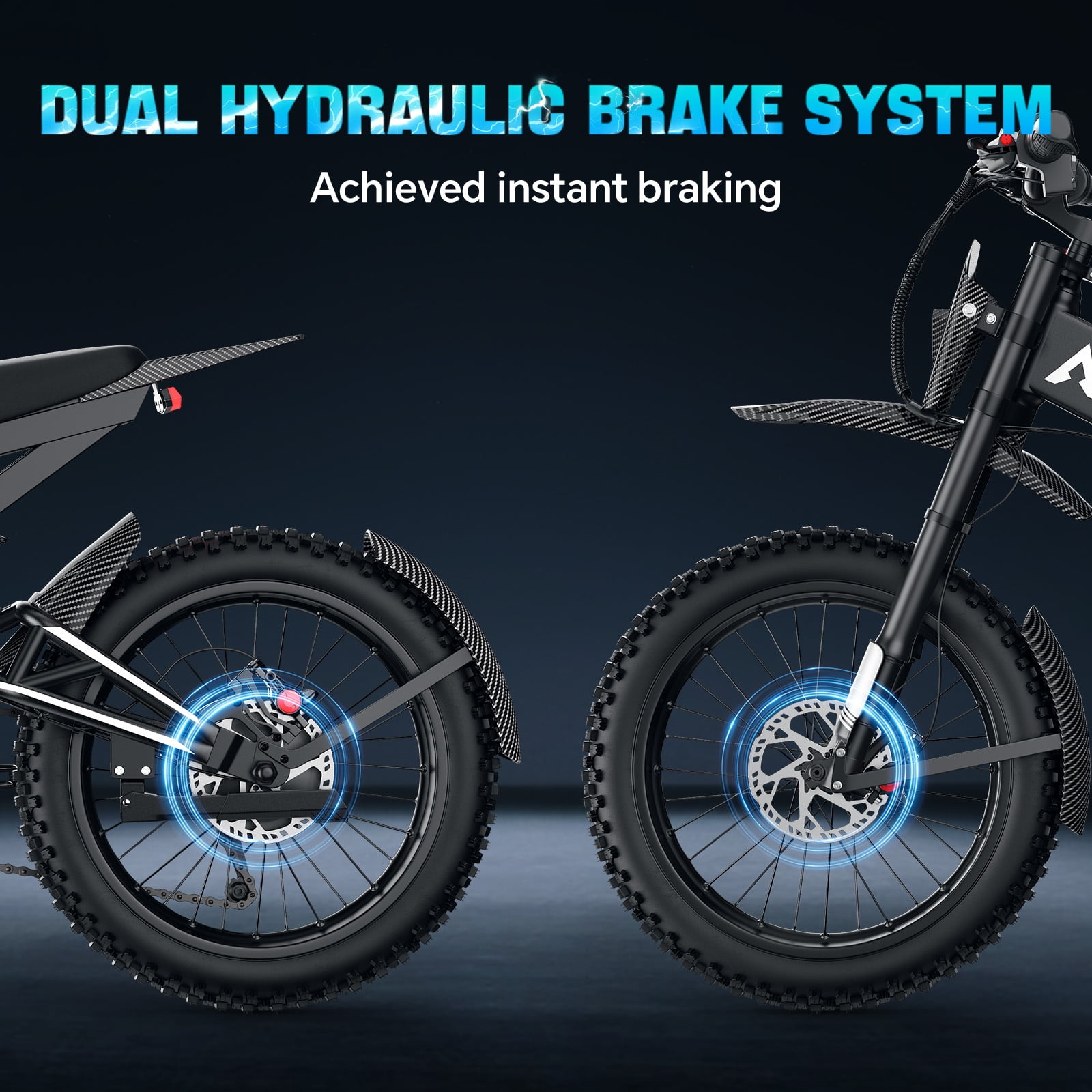 ARKVELD APEX1 Electric Bike for Adults, 3000W All-Terrain Fat Tire E-Bike with 32AH Battery (25 in, Black) 7cc5b