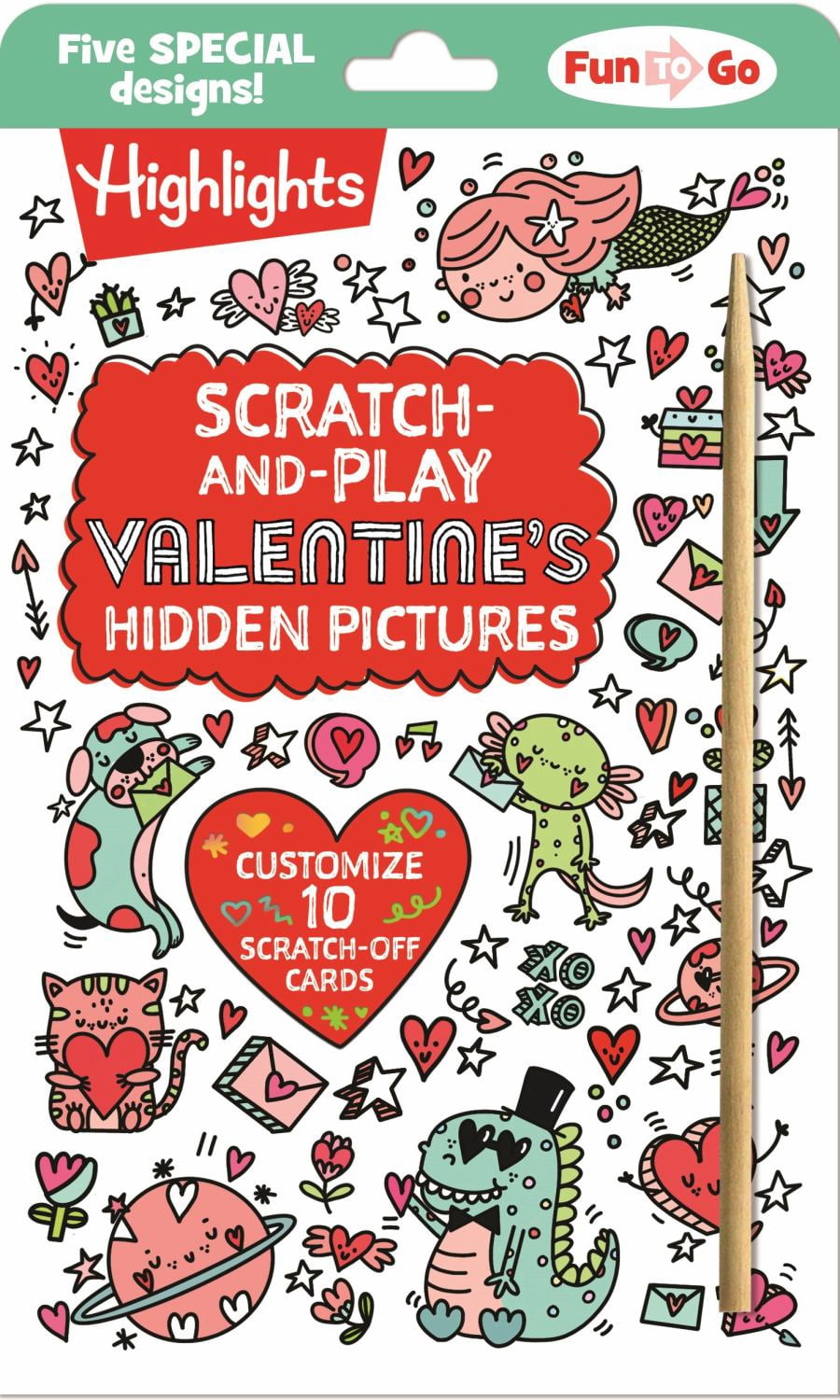 Highlights Scratch-And-Play Valentine's Hidden Pictures Activity Book (Interactive Puzzle Cards for Kids) fautv