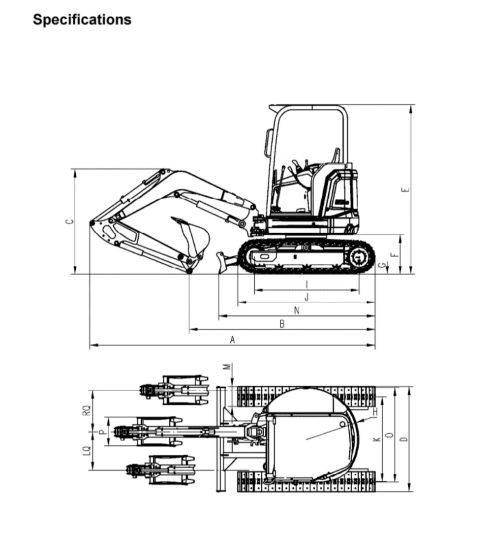 Agrotk 2.8 Ton Mini Excavator with Yanmar Diesel Engine and Hydraulic Thumb (Yellow, 9.19 ft Digging Depth) 2usiu