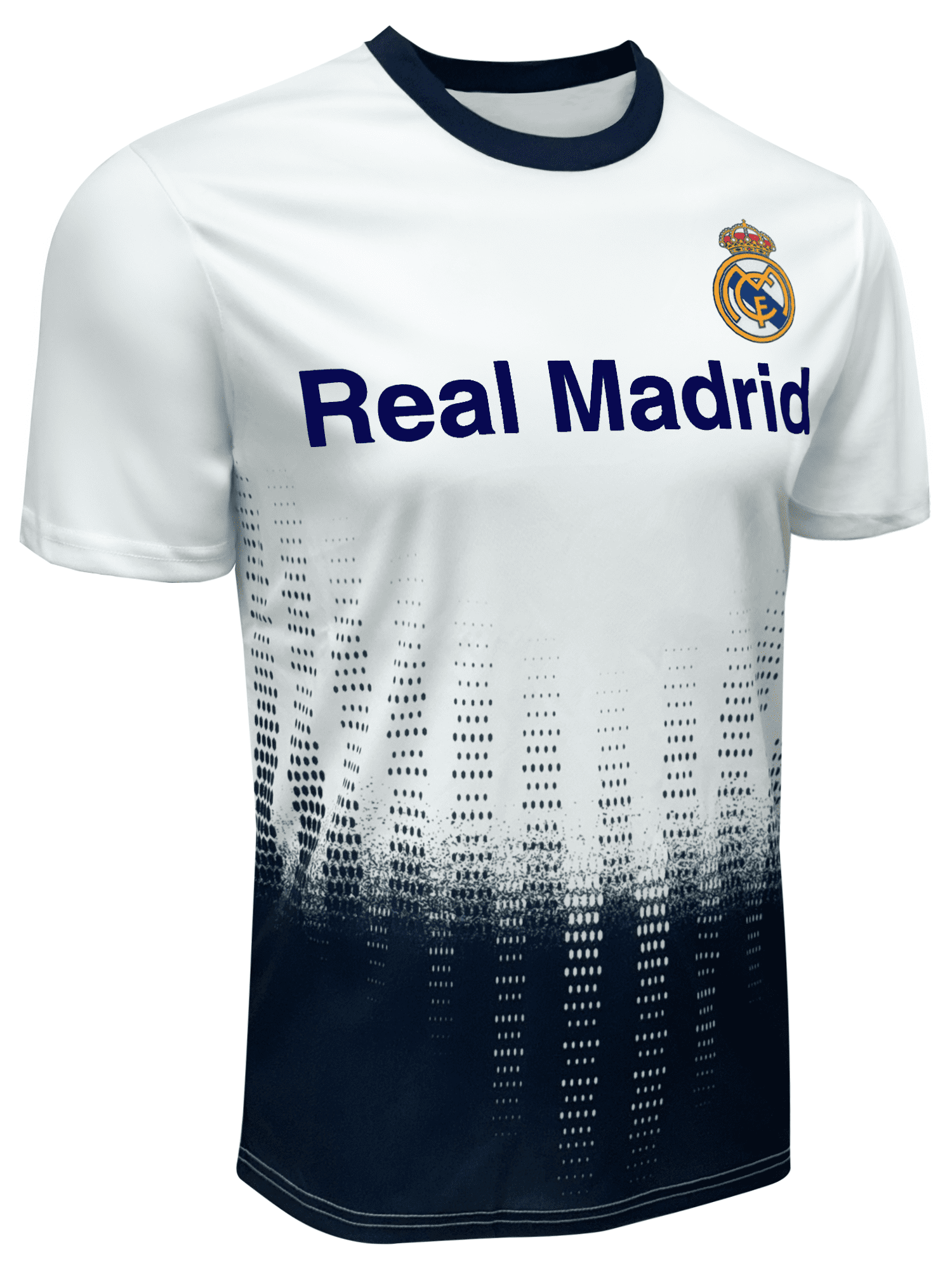 Icon Sports Real Madrid Soccer Jersey, Breathable Polyester Fan Apparel (White/Navy, Adult S-XL) 90430