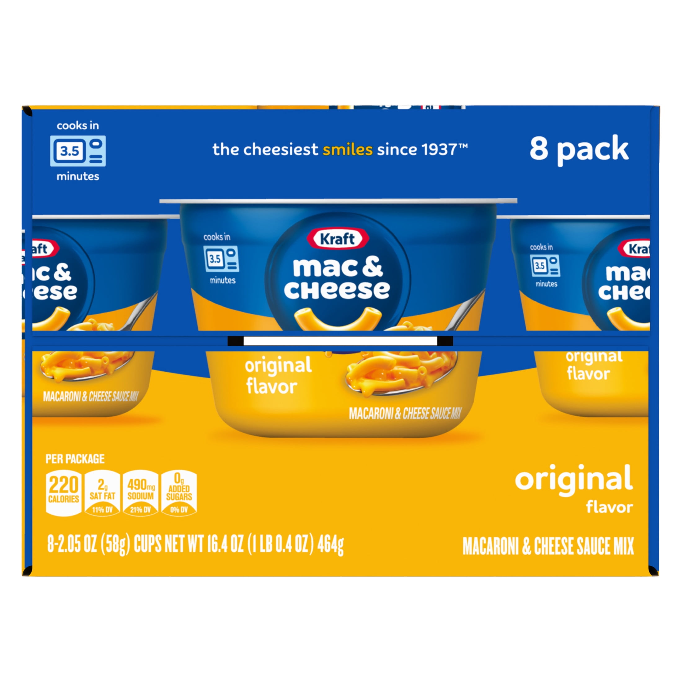 Kraft Original Macaroni and Cheese Dinner Cups (8 Pack, 2.05 oz Each) 9nz4p