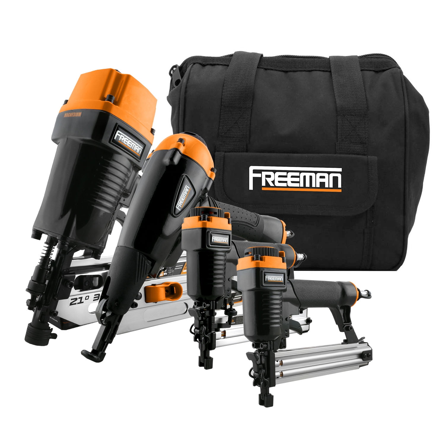 Freeman Pneumatic Framing and Finishing Nailer Kit (4-Piece Set) 8c8cx