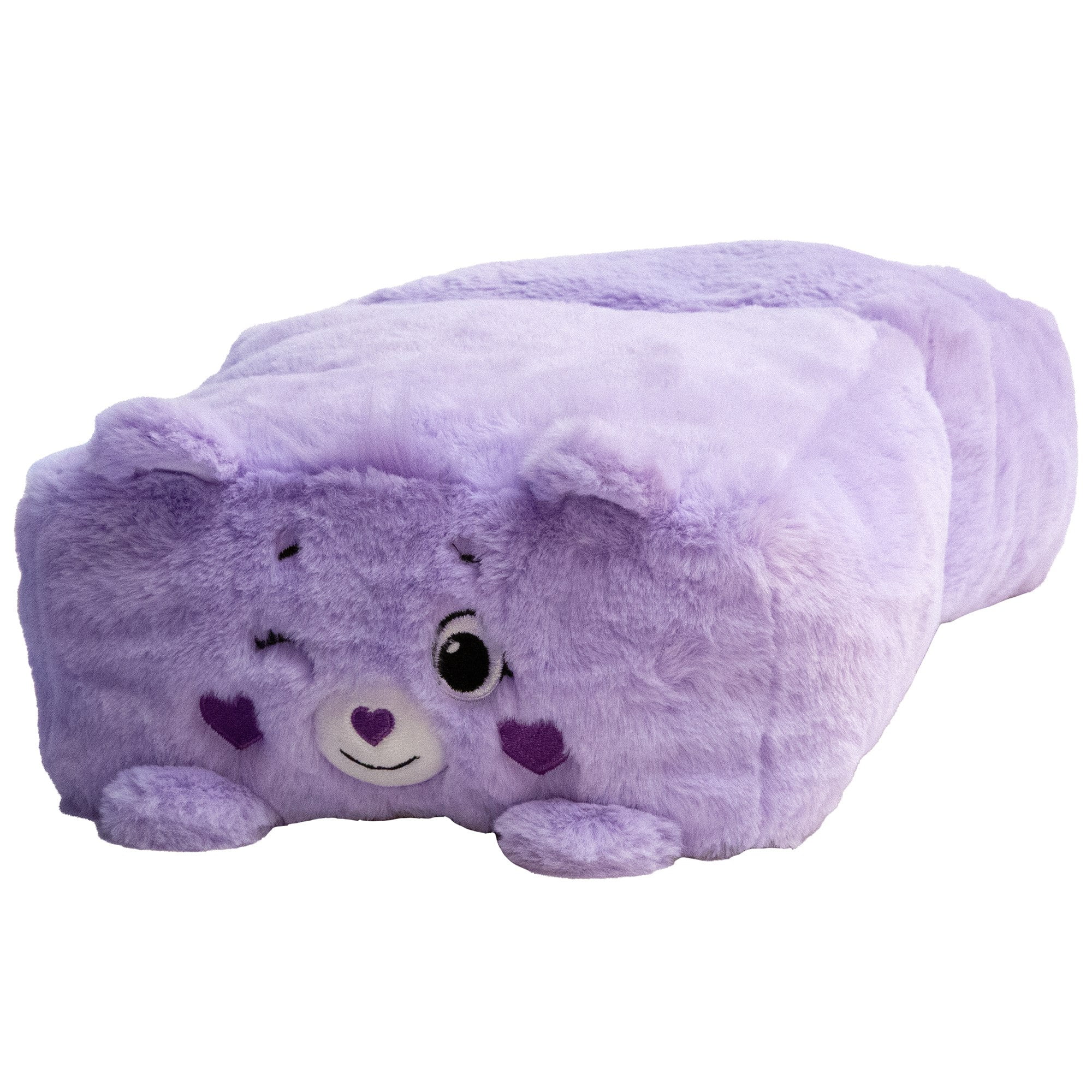 Happy Nappers Care Bears Pop N' Play Cube Share Bear Plush Pillow (Purple, 10 in) jgr45