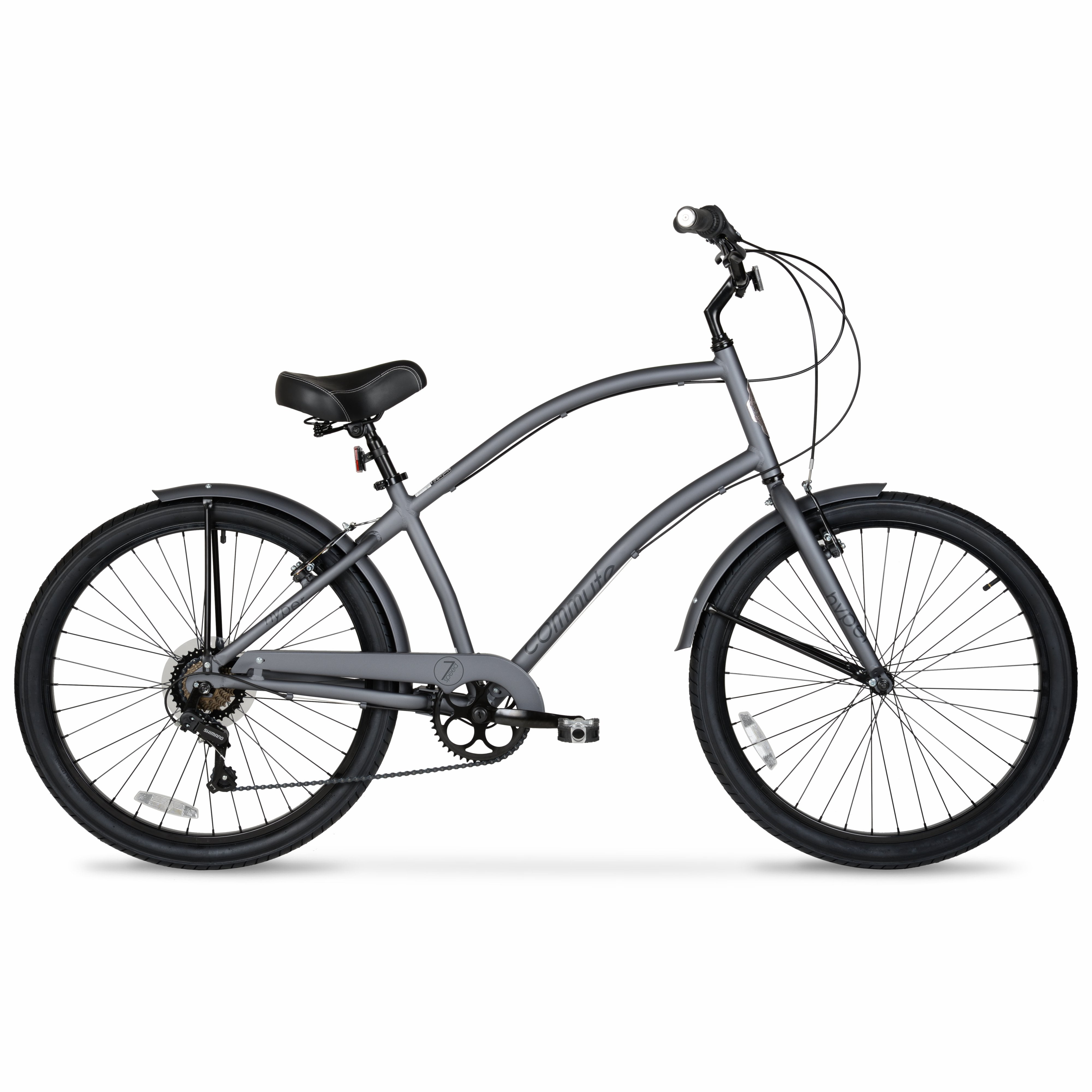 Hyper Bicycles 26 in Men's Beach Cruiser Bike, Lightweight Aluminum Frame (Gray, 26 in) q2e8v