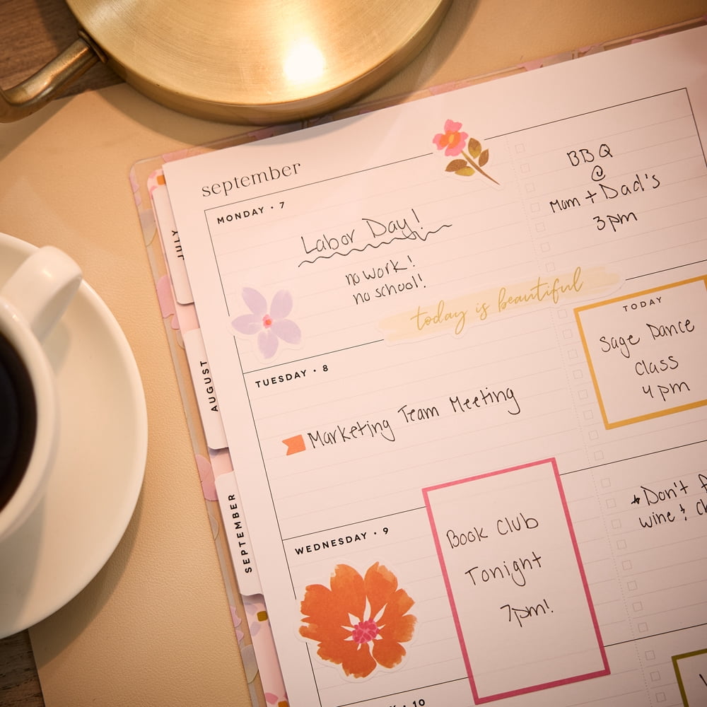 Happy Planner Sunshine Blooms 15-Month Dated Planner, Horizontal Layout, Disc-Bound (Multicolor, 8.5 in x 11 in) urtsv - Image 4