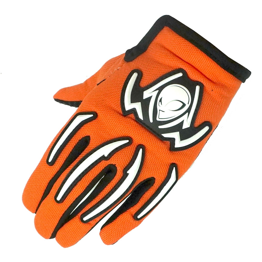 1Storm Youth Full Face Motorcycle Helmet and MX Glove Set (Orange, Small) to03n