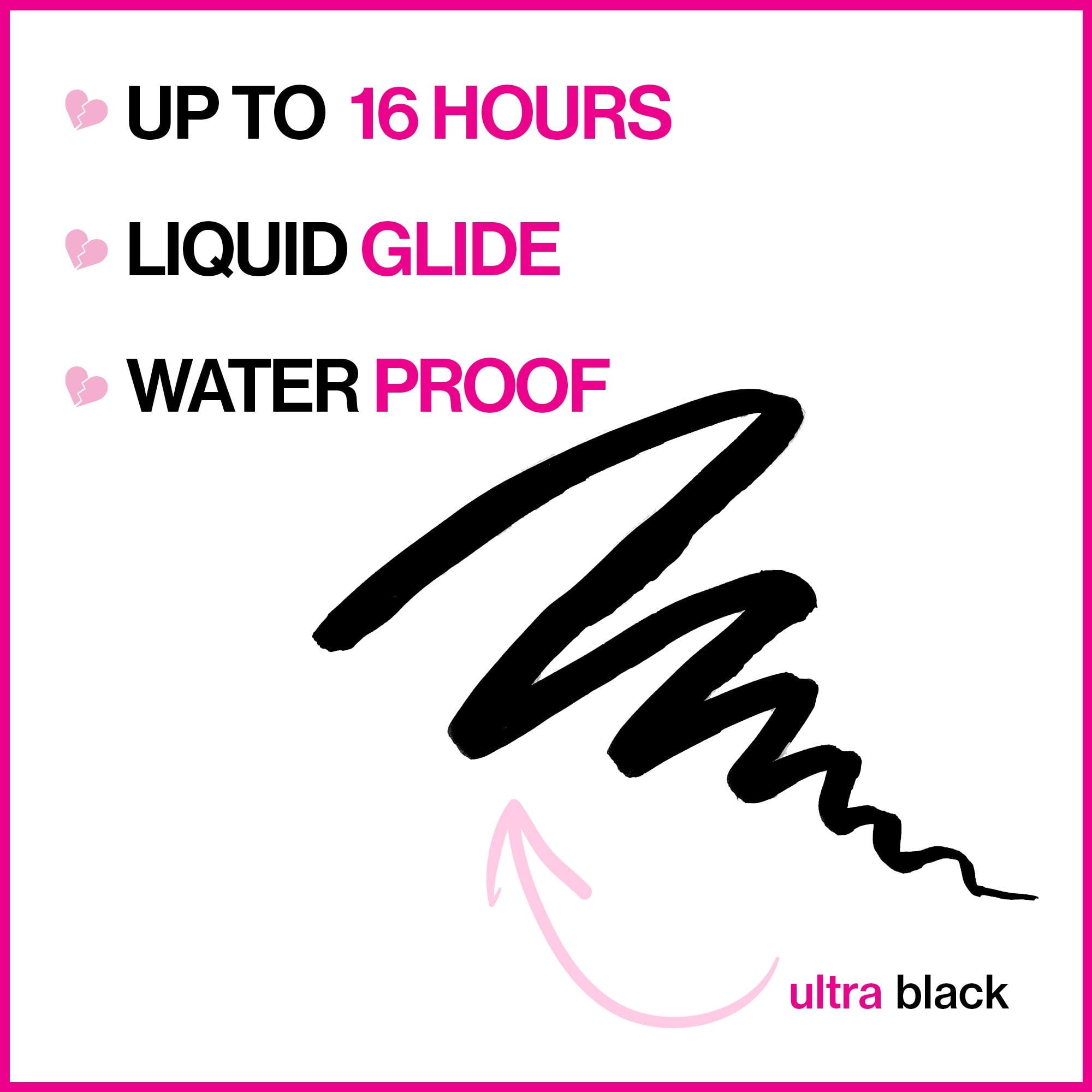 Wet n Wild Mega Last Breakup-Proof Liquid Eyeliner, Waterproof Precision Tip (Black, 0.02 fl oz) ctbvj