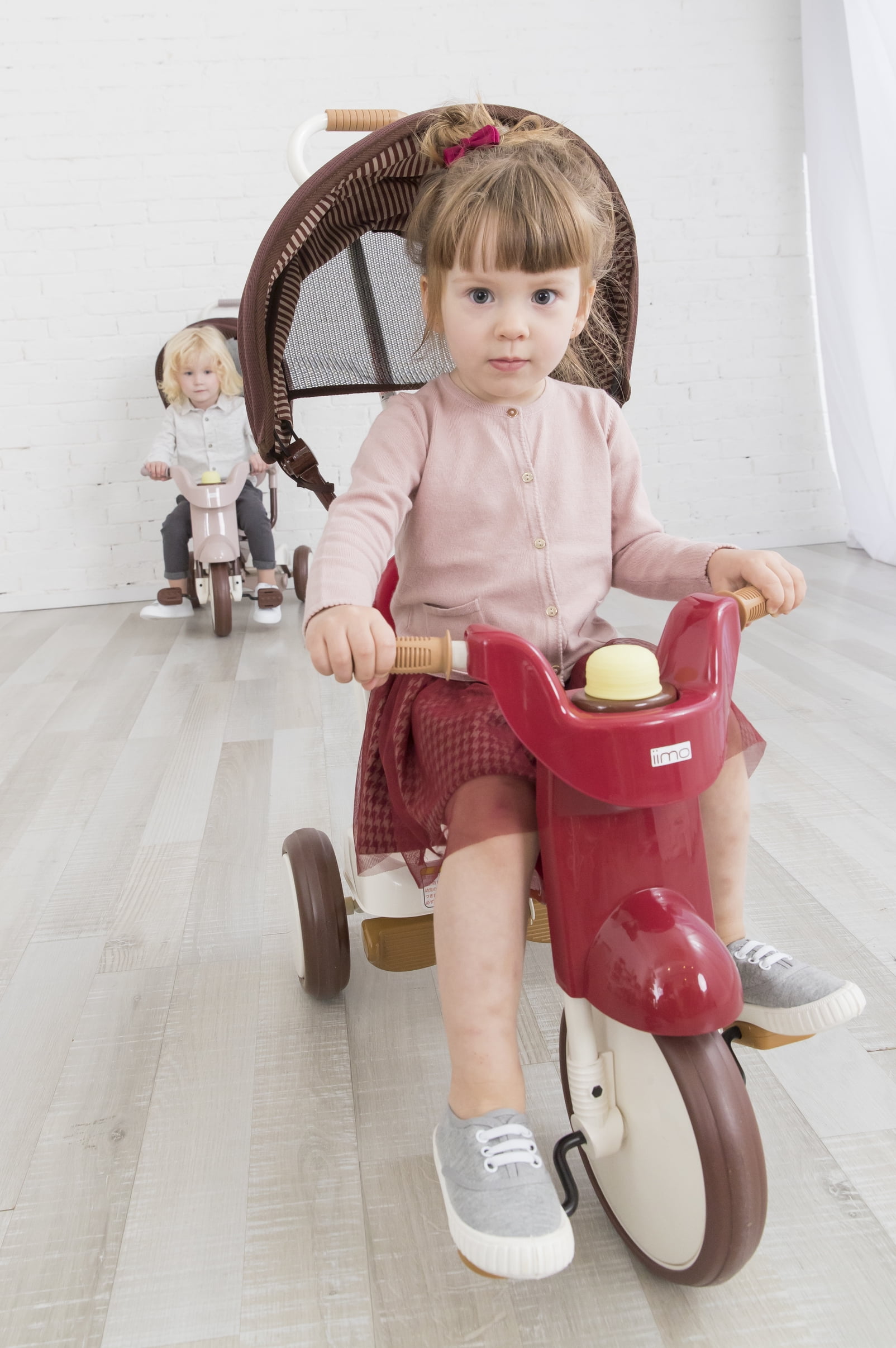 iimo 3-in-1 Foldable Tricycle with Canopy (Eternity Red, 19 in Folded Height) rqdtw