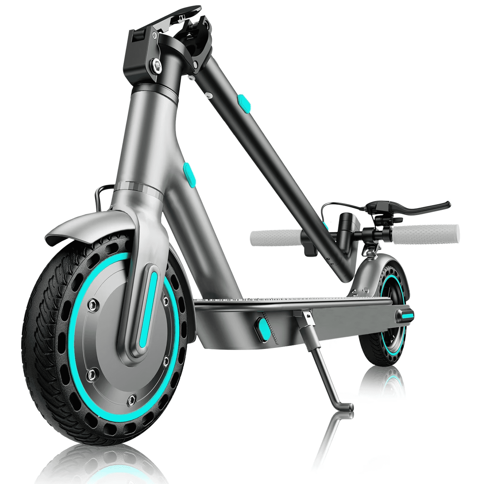 COCOMILA Electric Scooter for Adults, Portable Folding Commuter Scooter with 350W Motor, 19MPH Max Speed, 20-Mile Range (Blue, 8.5 in Tires) hv96w