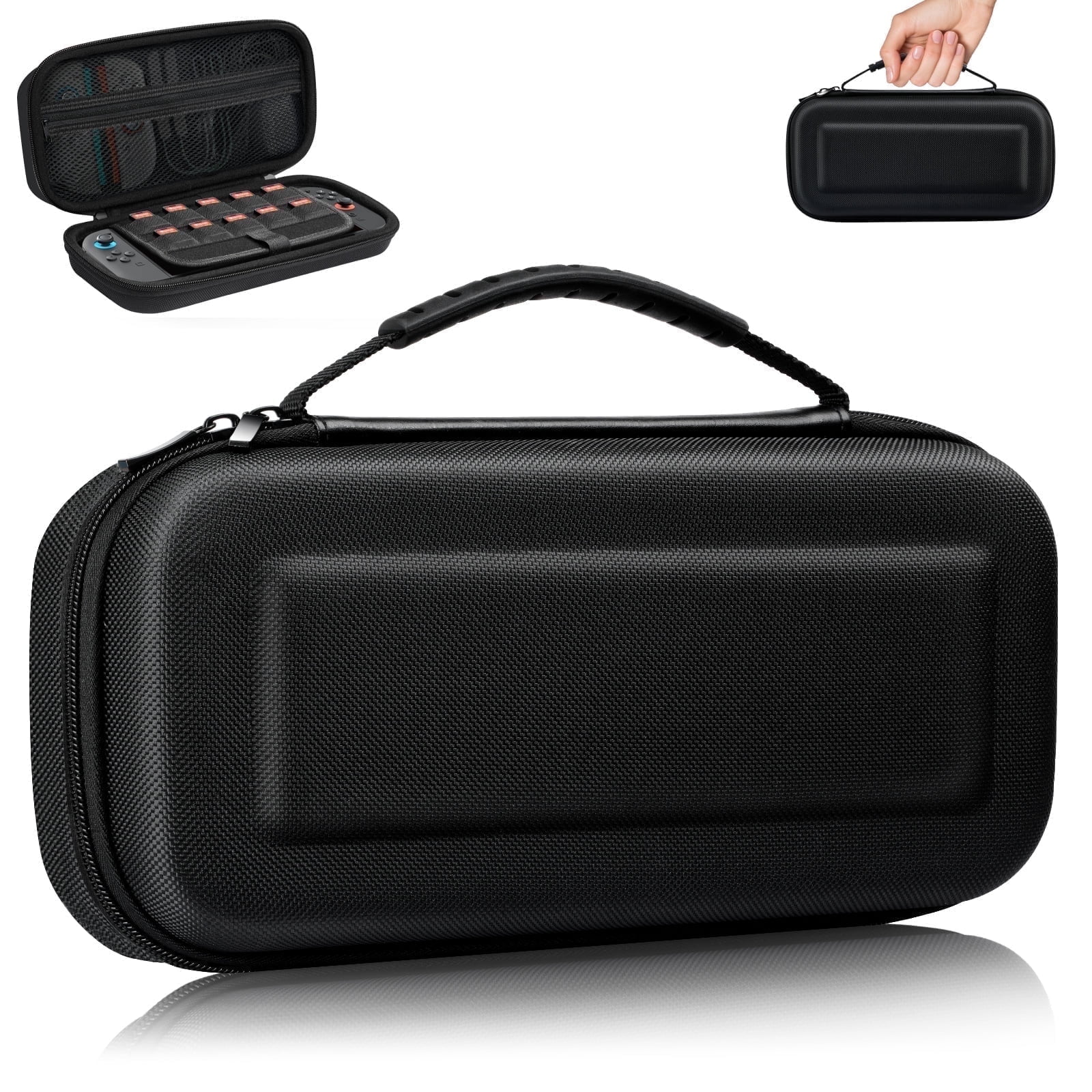 TiMOVO Hardshell Carrying Case for Nintendo Switch 2, Waterproof Travel Organizer with 10 Game Card Slots (Black) 4osu4