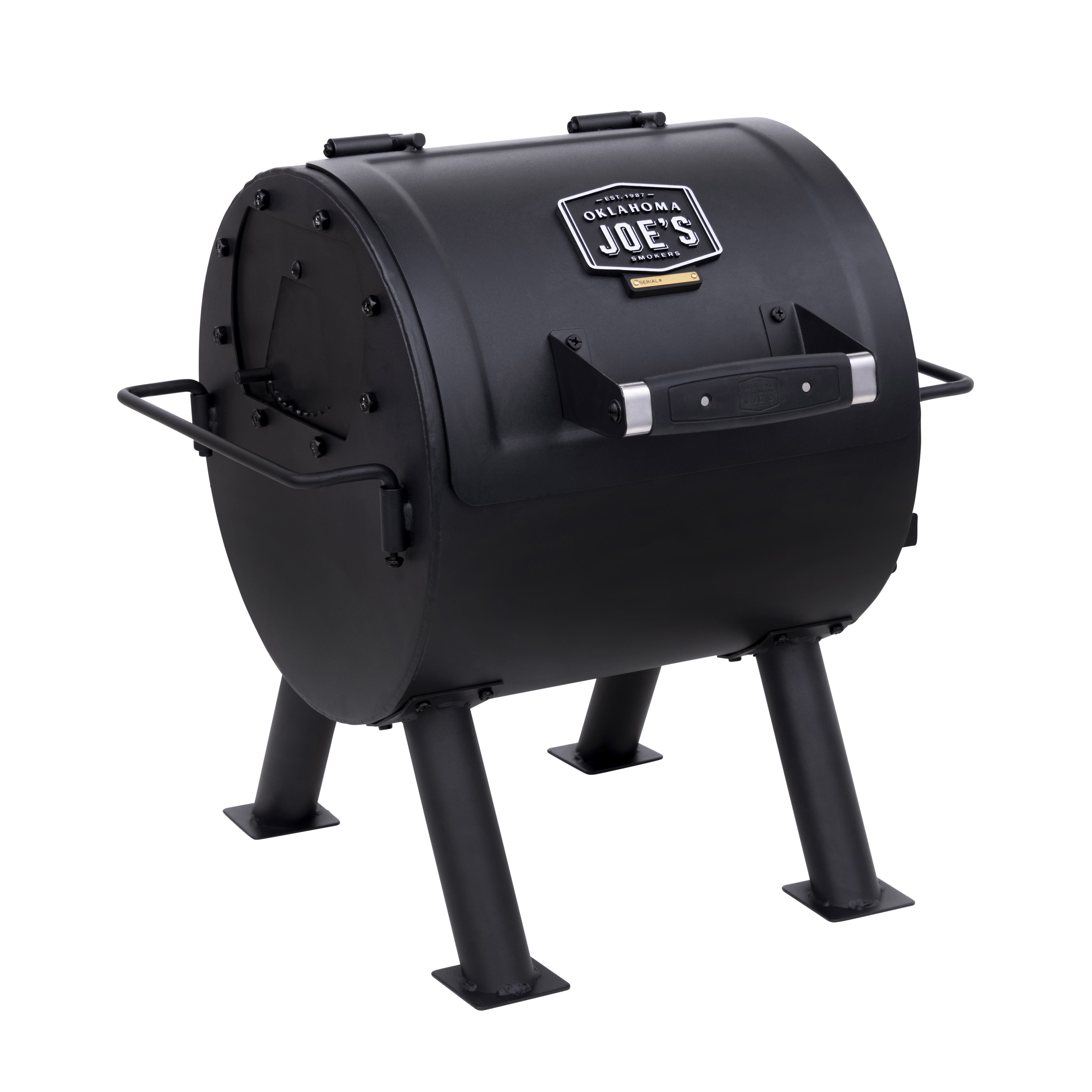 Oklahoma Joe’s Hitch Portable Charcoal Grill, Heavy-Duty Offset Smoker Attachment (Black, 220 sq in) jmzxh