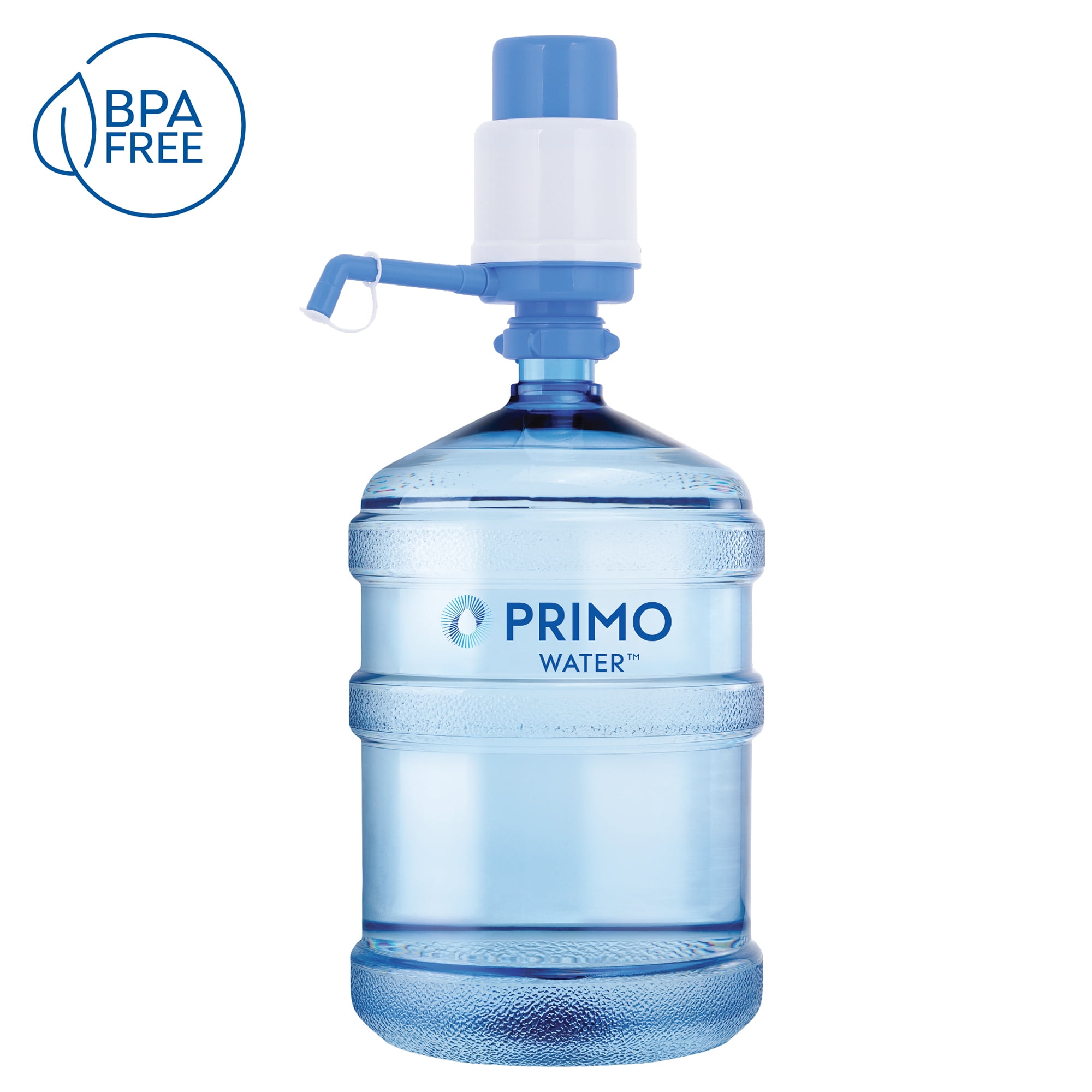 Primo Water Portable Manual Water Pump for 3 and 5 Gallon Jugs (Blue and White, 1 Pack) laypn