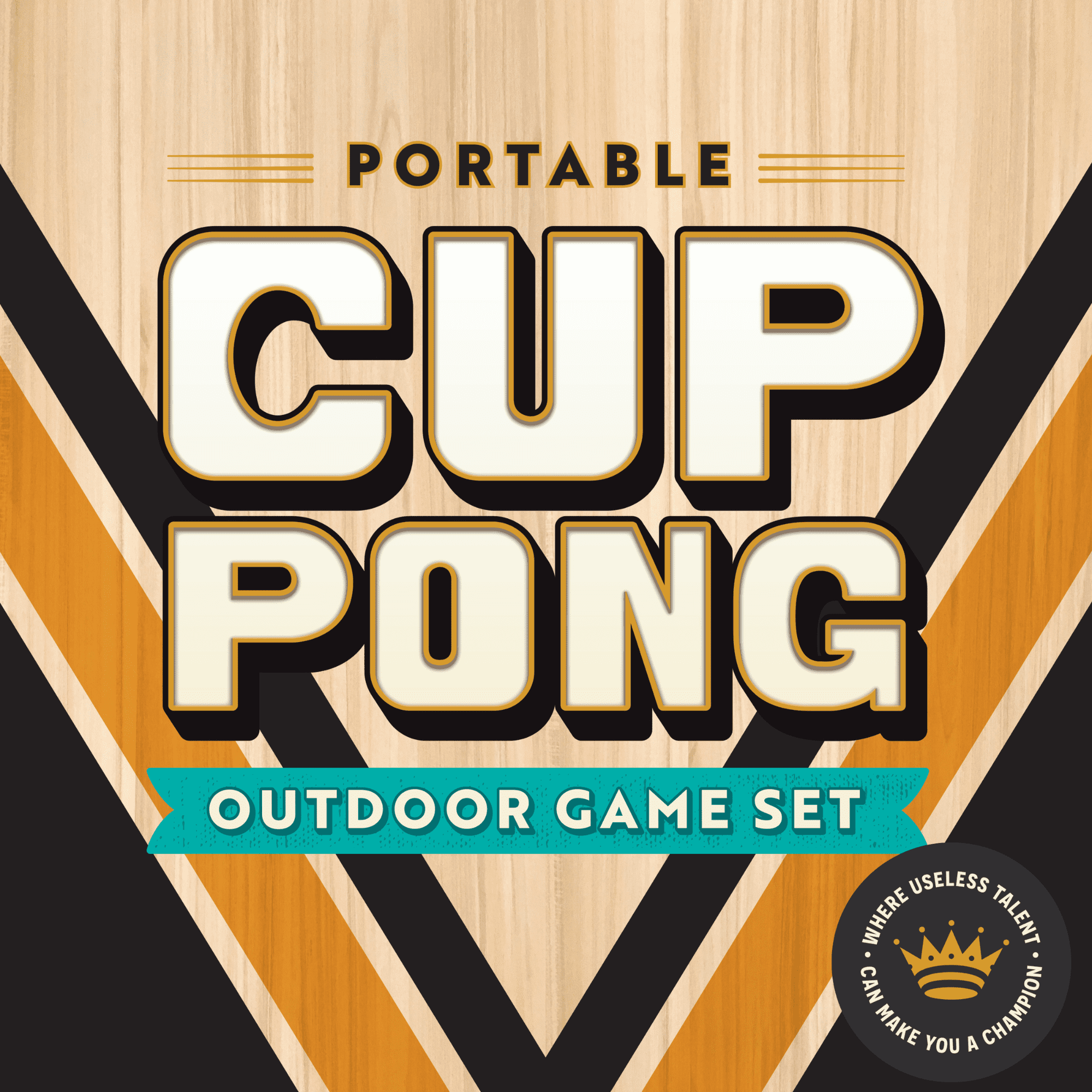 MinnARK Portable Cup Pong Outdoor Toss Game Set (2 Foldable Boards, 10 Cups, 6 Balls) trzmo