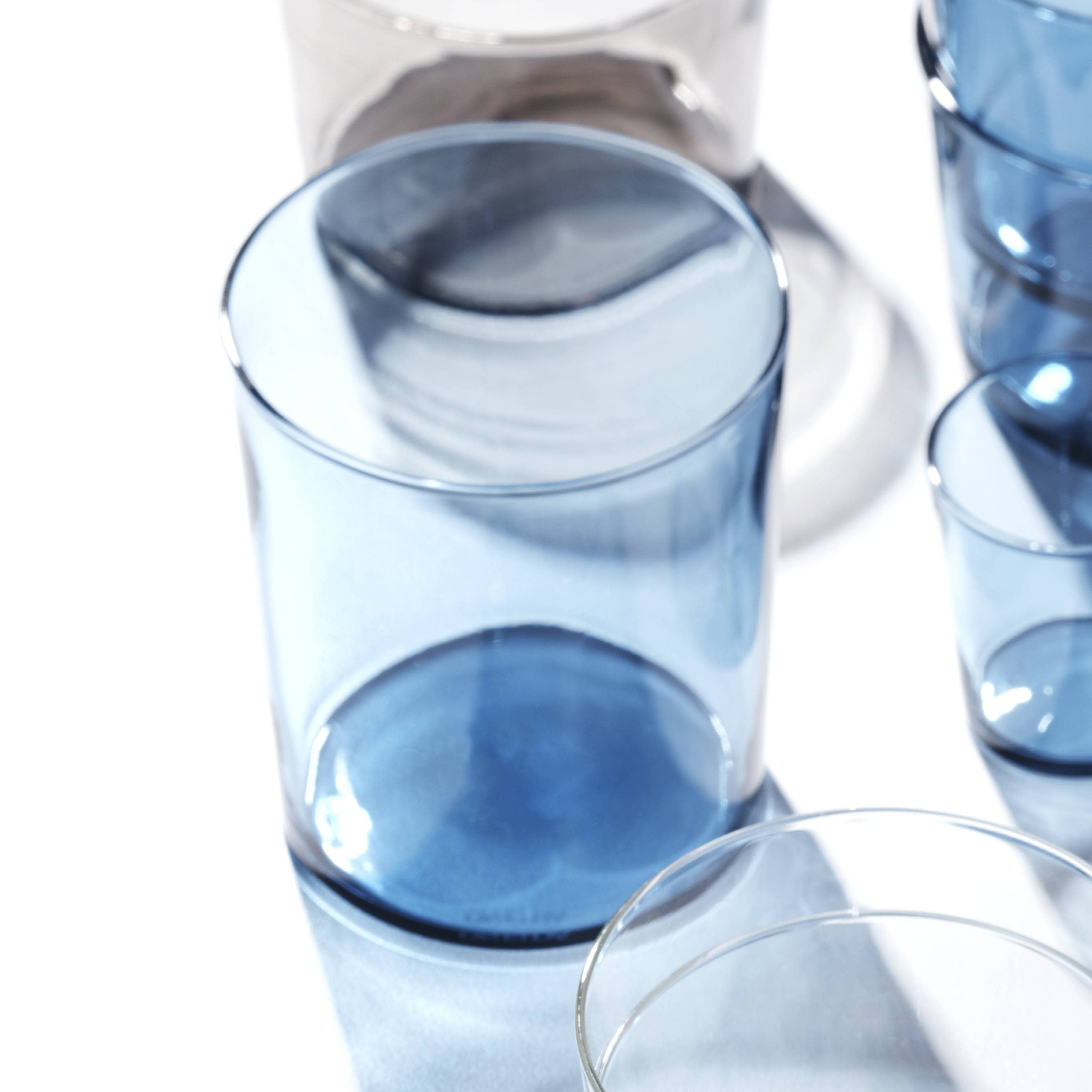 Oneida Entertain 365 Stackable Drinking Glasses, Durable Kitchen Glassware (Blue, 16 oz, Set of 6) xh4ig