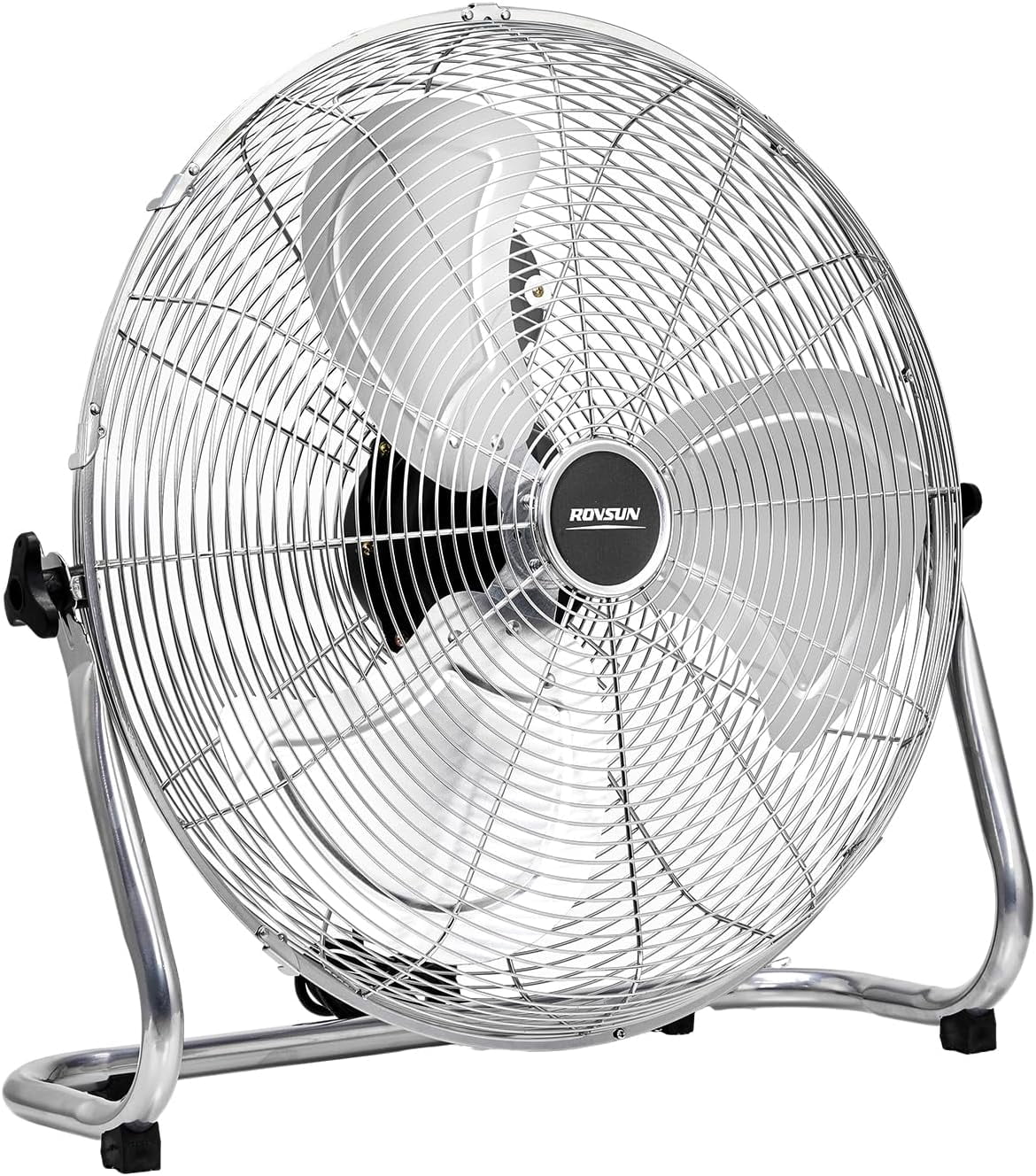 VINGLI High Velocity Floor Fan, Heavy Duty Industrial Metal Box Fan with Adjustable Tilt (Black, 12 in) 4j2xq