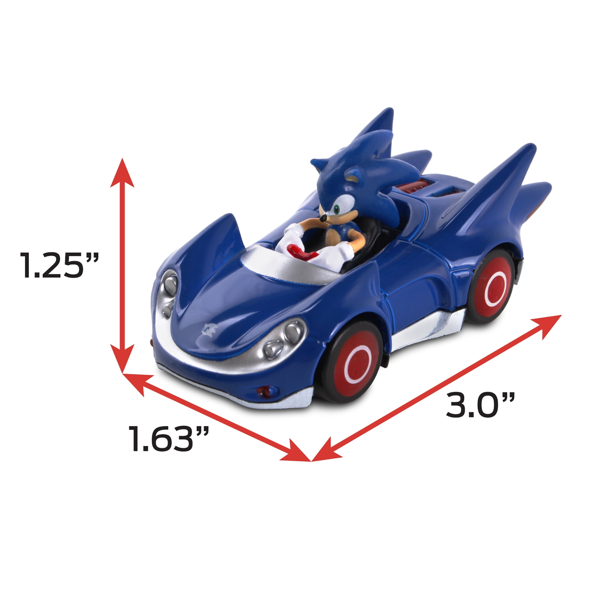 Sonic Speed Star Diecast Metal Car 1:64 Scale Collectible Vehicle (Blue, 3 in L) jn1qc