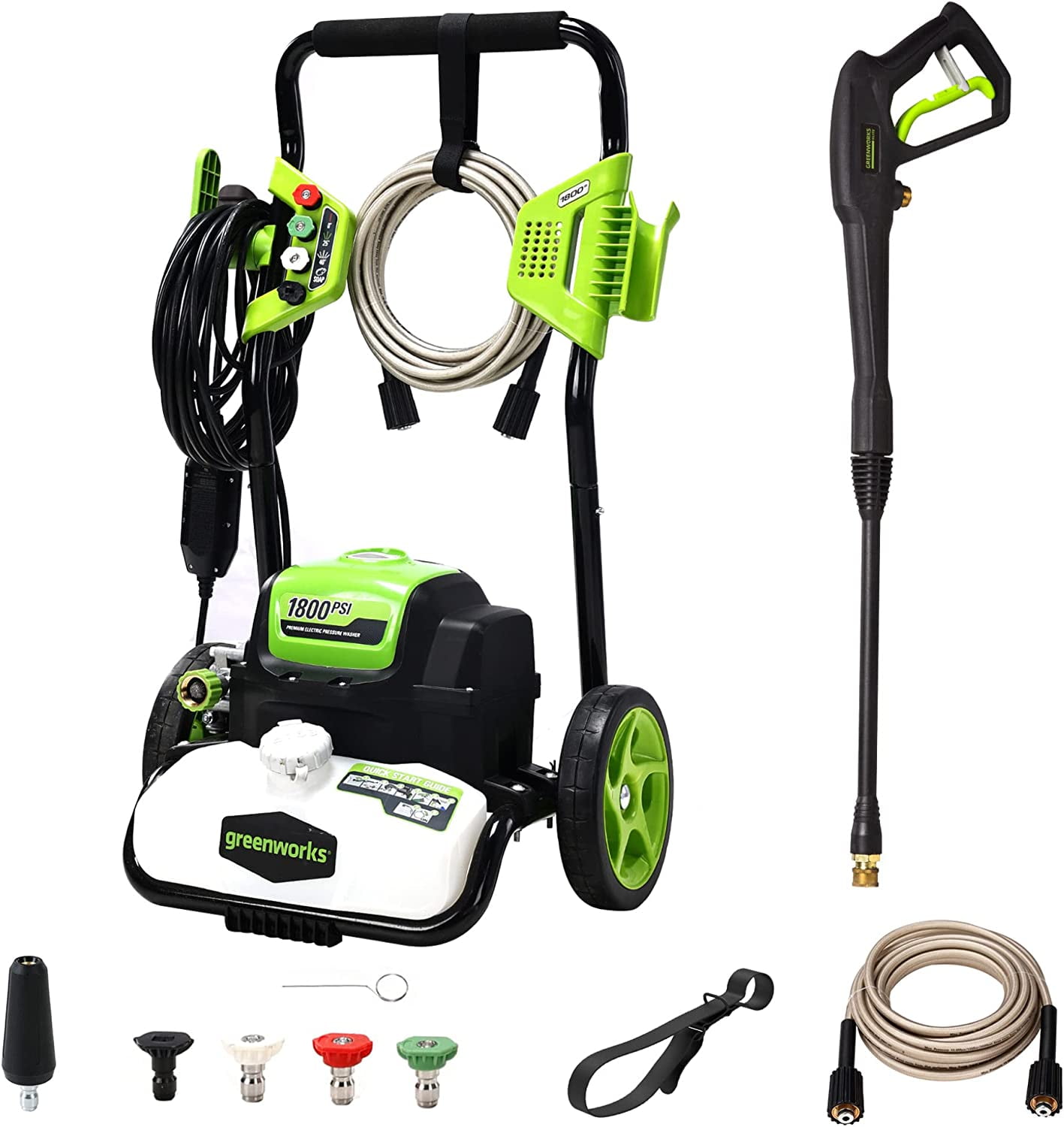 Greenworks 1800 PSI Electric Pressure Washer (1.2 GPM, 13-Amp Motor) zqej6
