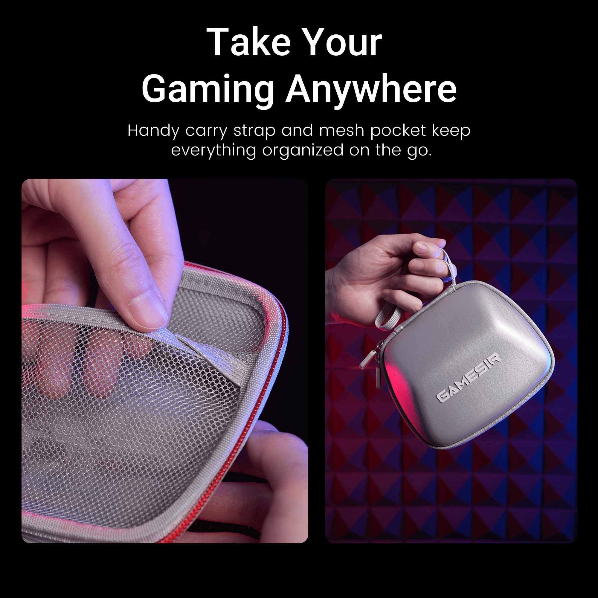 GameSir G7 Pro Controller Carrying Case with Swappable Thumbstick Set (Black) nr3s6