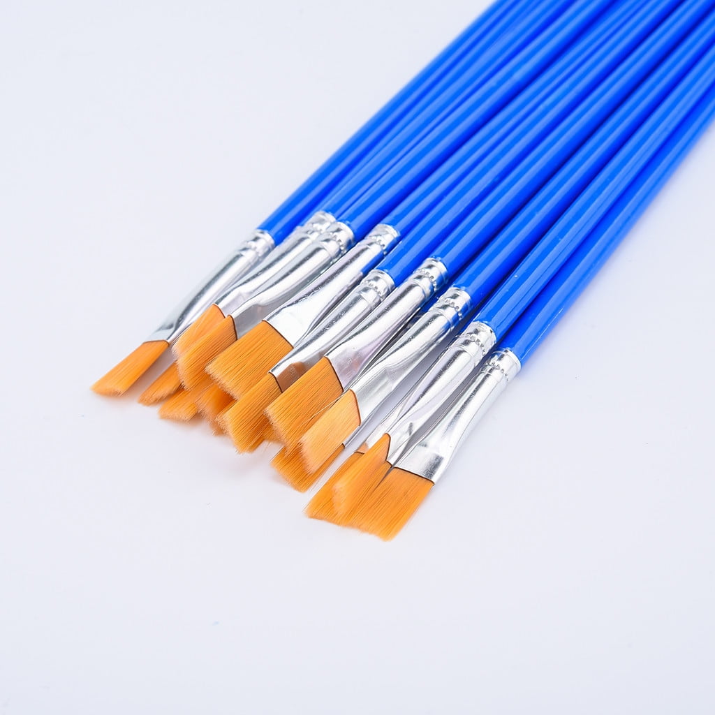 TOPRenddon Flat Paint Brushes Professional Detail Art Set (Blue, 50-Pack, 0.25 in) swz8m