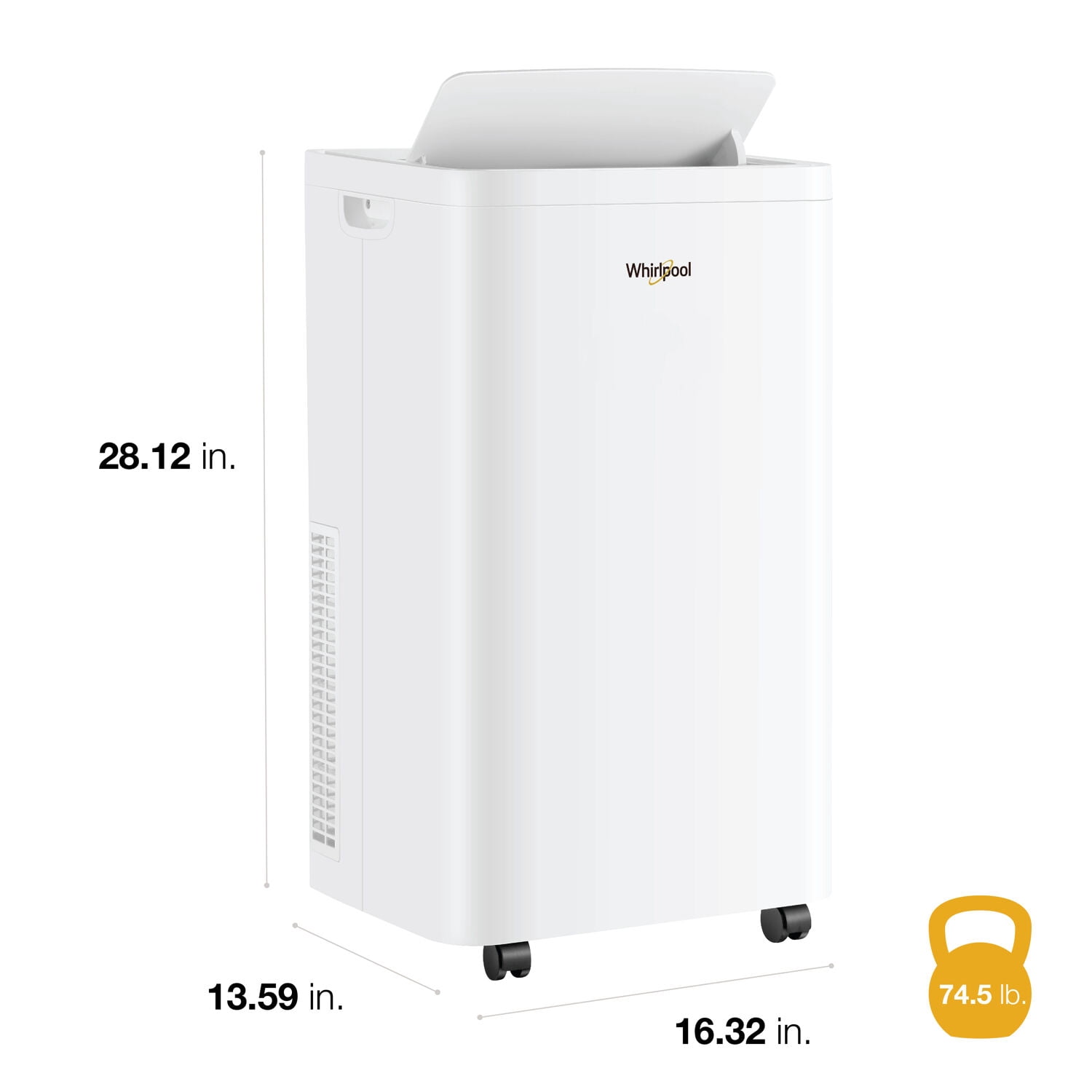 Whirlpool Portable Air Conditioner (14,000 BTU, 700 Sq Ft Cooling Capacity, White) bw0e1