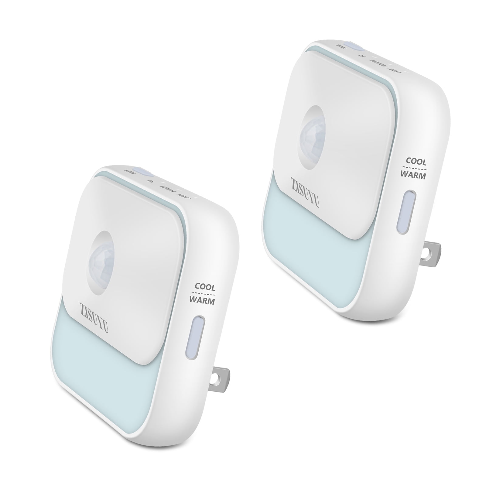 ZISUYU Dimmable Motion Sensor LED Night Light with 3 Lighting Modes (White, 2-Pack) zic0j