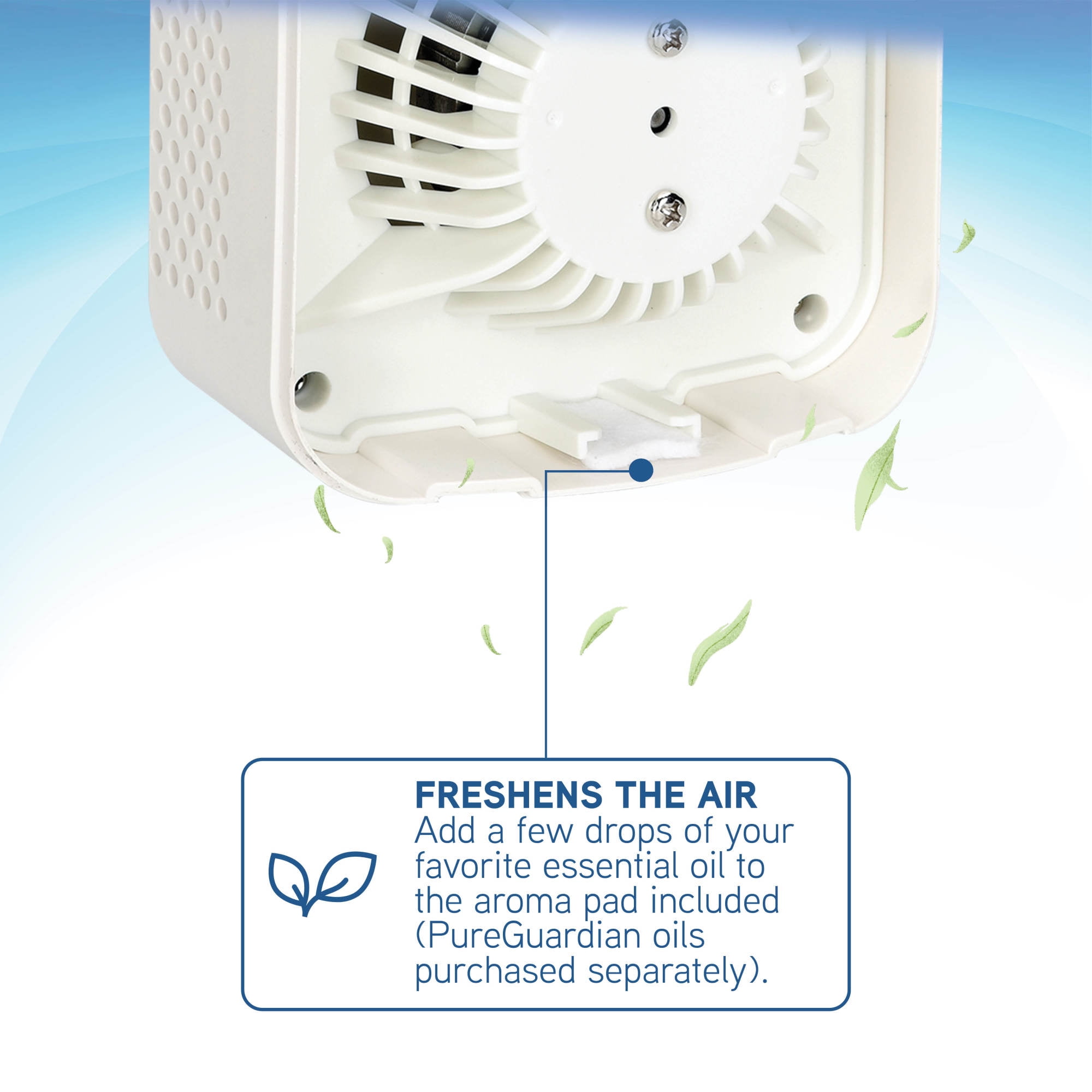 PureGuardian Pluggable Air Purifier with Nightlight and Carbon Odor Filter (White, 1 Unit) xkpvq