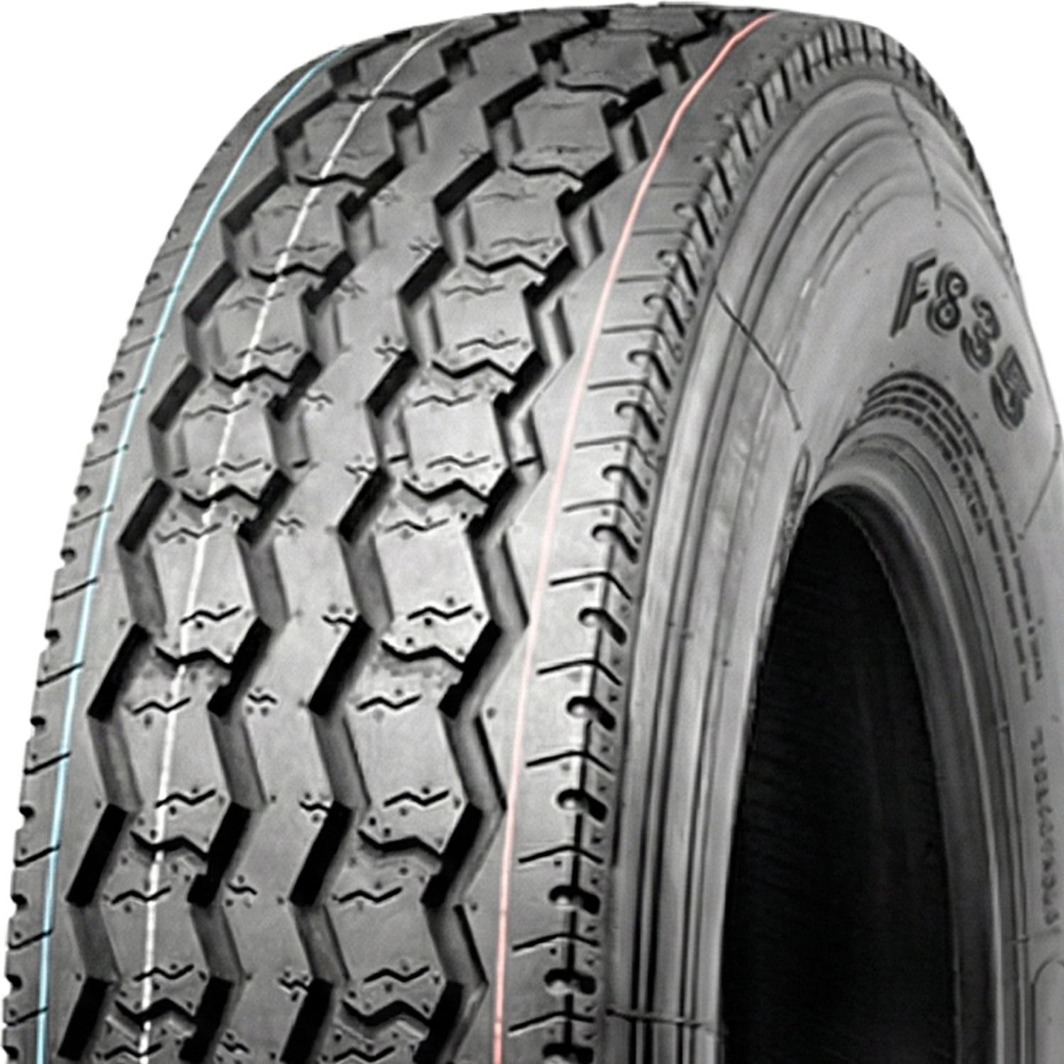 Green Max F835 All Steel ST235/85R16 Trailer Tire (Black, 14 Ply) q3b14