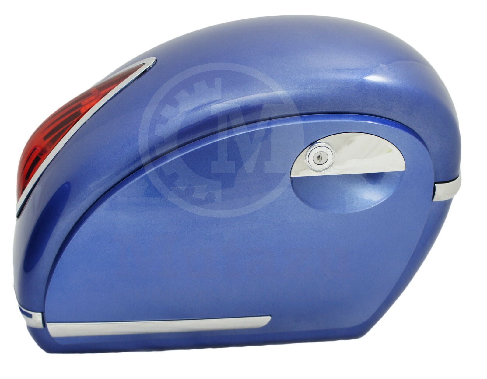 Mutazu MU Universal Motorcycle Hard Saddlebags (Cobalt Blue, Standard Size) 4kebl - Image 5