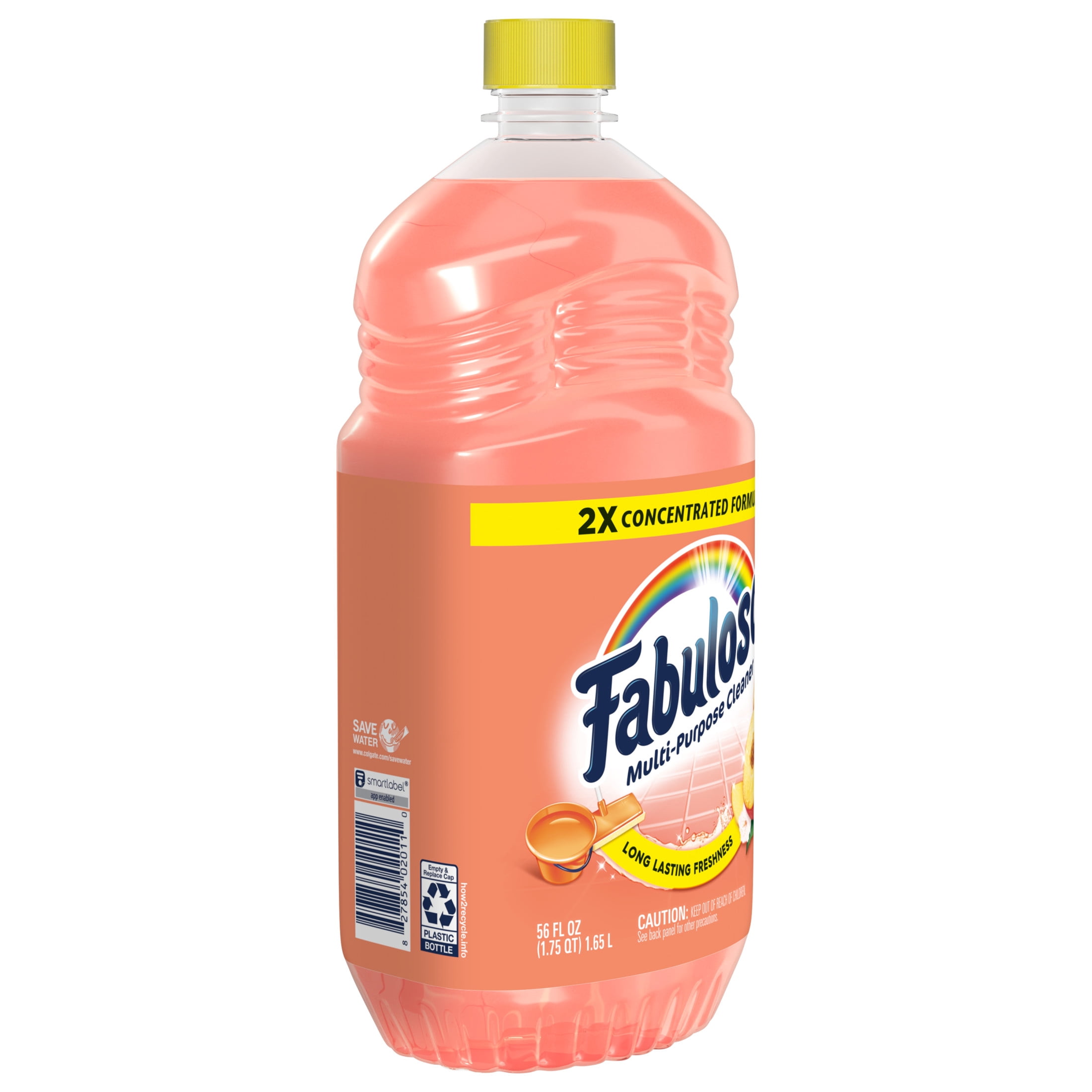 Fabuloso 2X Multi-Purpose Cleaner, Concentrated All-Purpose Surface & Floor Cleaner, Peach Scent (56 fl oz) eyyus
