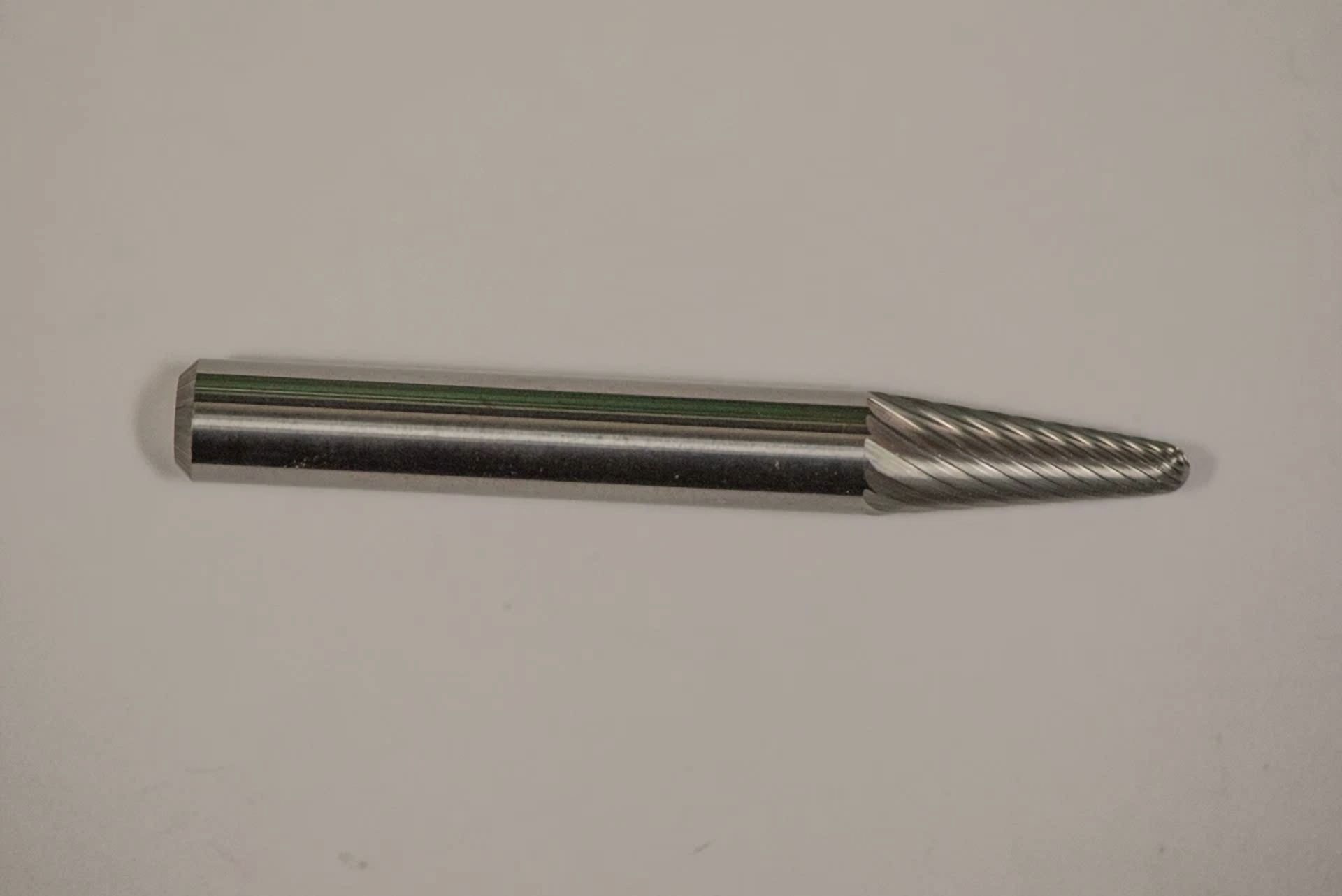 KLYNE Sl1S 14 Degree Taper Radius Carbide Burr Die Grinder Bit (1/4 in Shank) jv6qs