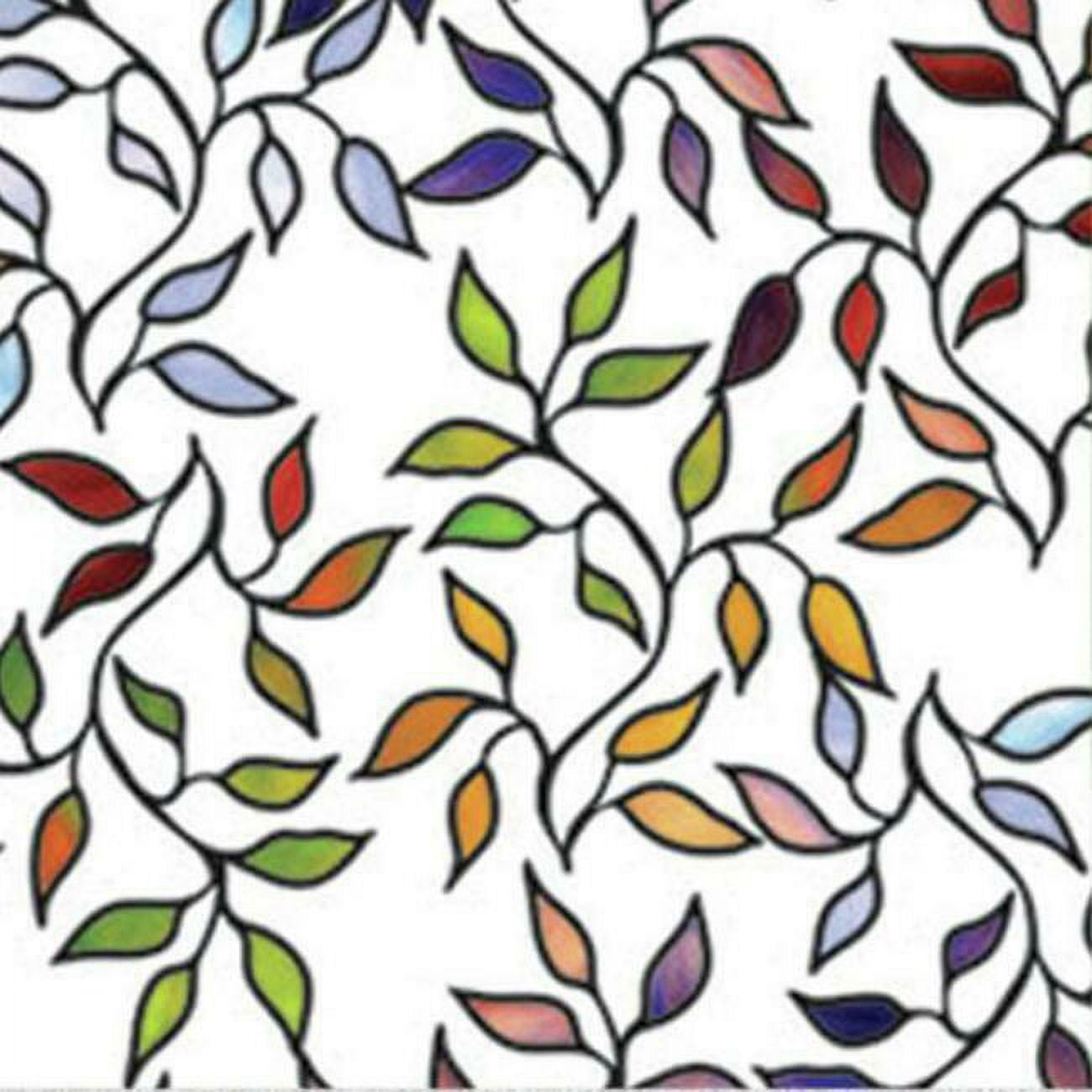 RoomMates Autumn Leaves Decorative Privacy Window Film (Blue, 24 in x 74 in) 7i18n