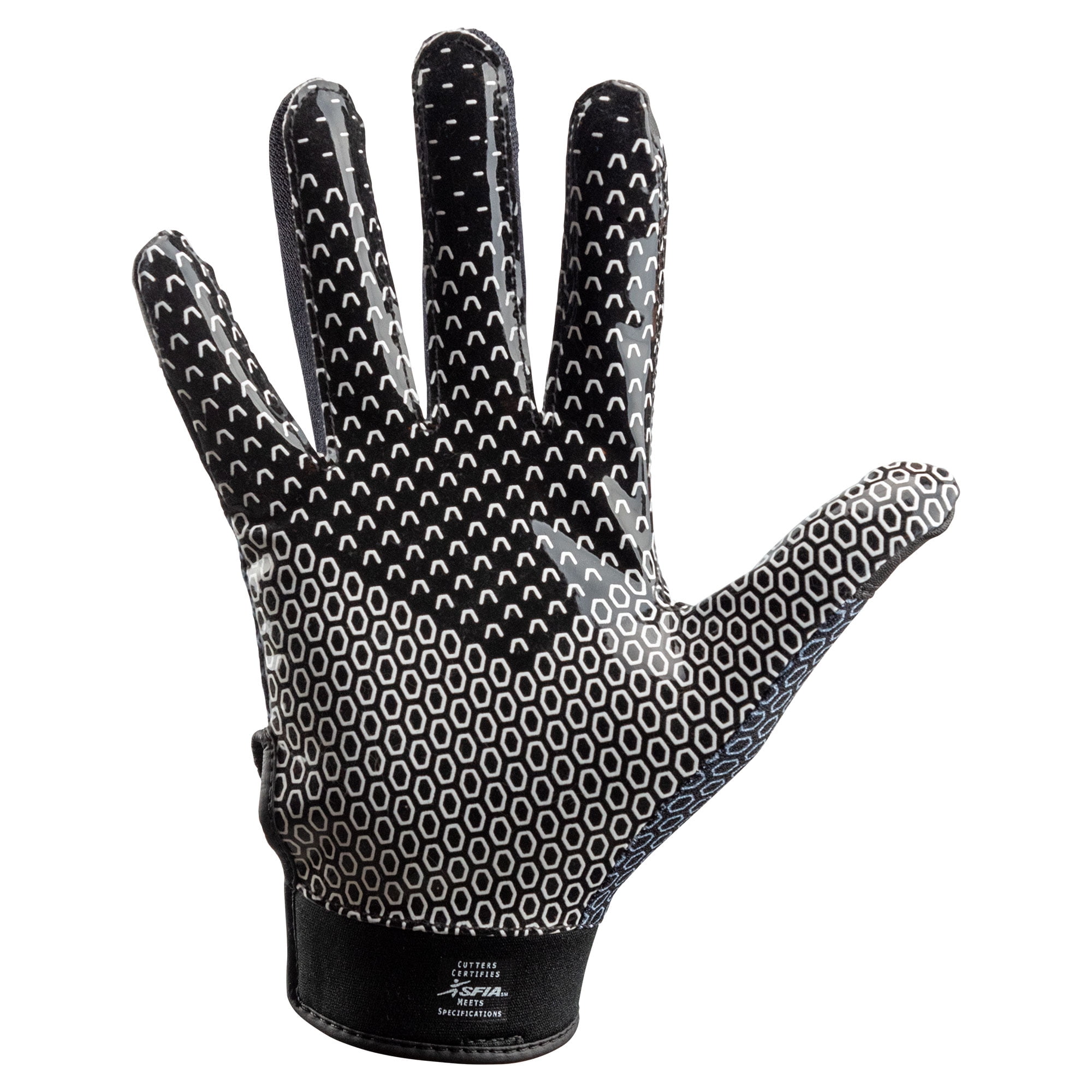 Cutters Game Day Football Receiver Gloves, Professional Grip Performance (Black, S/M) s9s7z