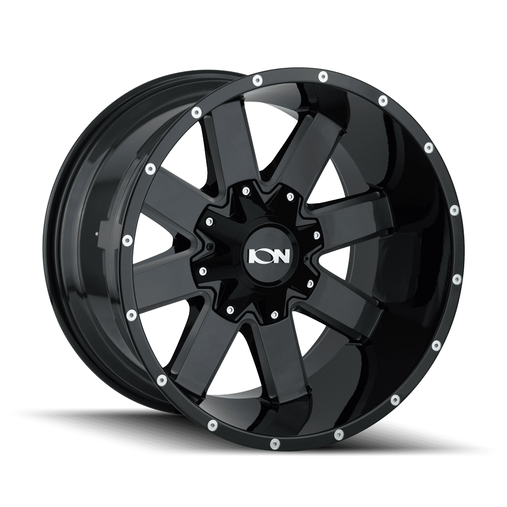 Ion 141 Alloy Wheel 17x9 in (Gloss Black Milled, 5x127/5x139.7 Bolt Pattern) fz9hf