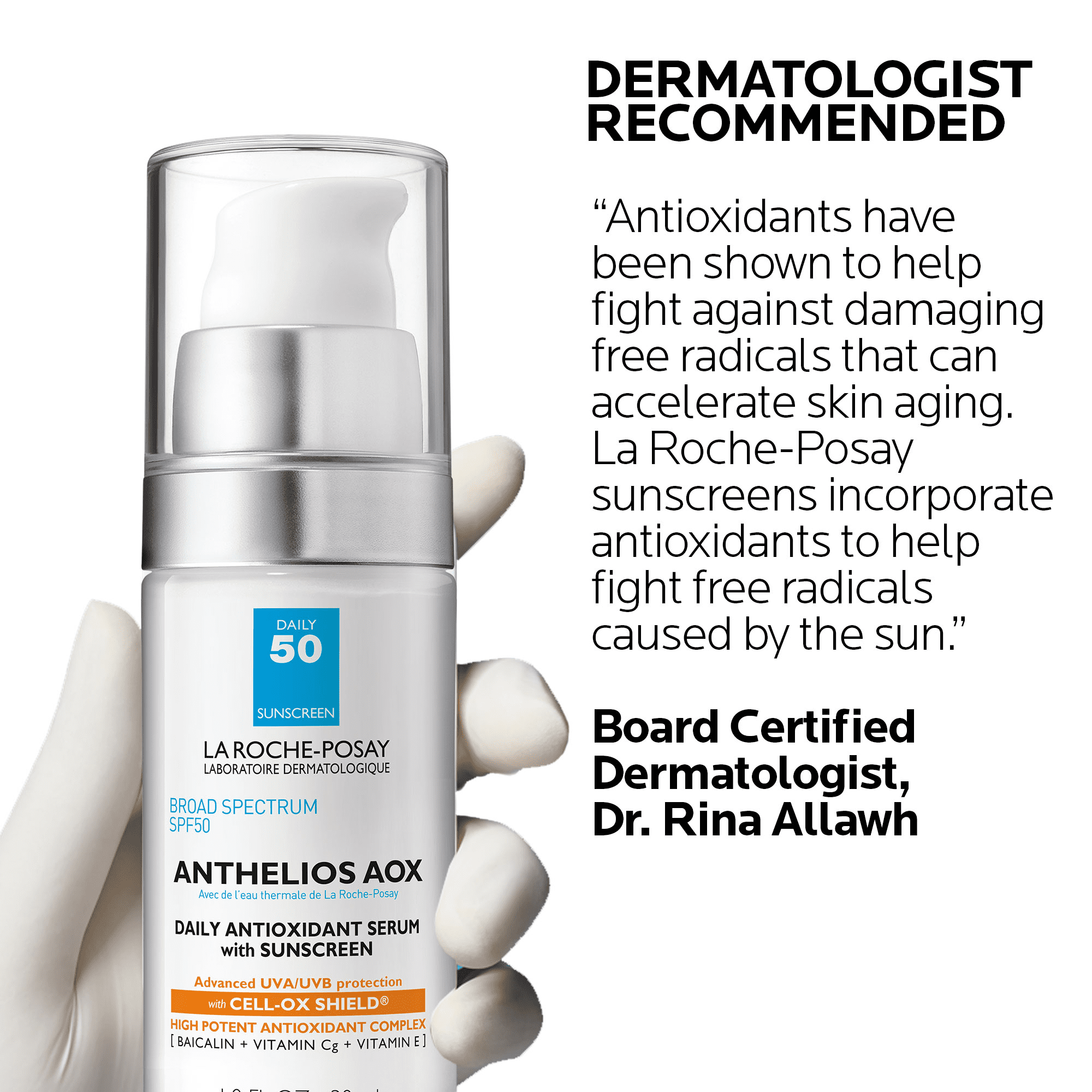 La Roche-Posay Anthelios AOX Daily Antioxidant Serum with SPF 50 Sunscreen (1.0 fl oz) mkvtm