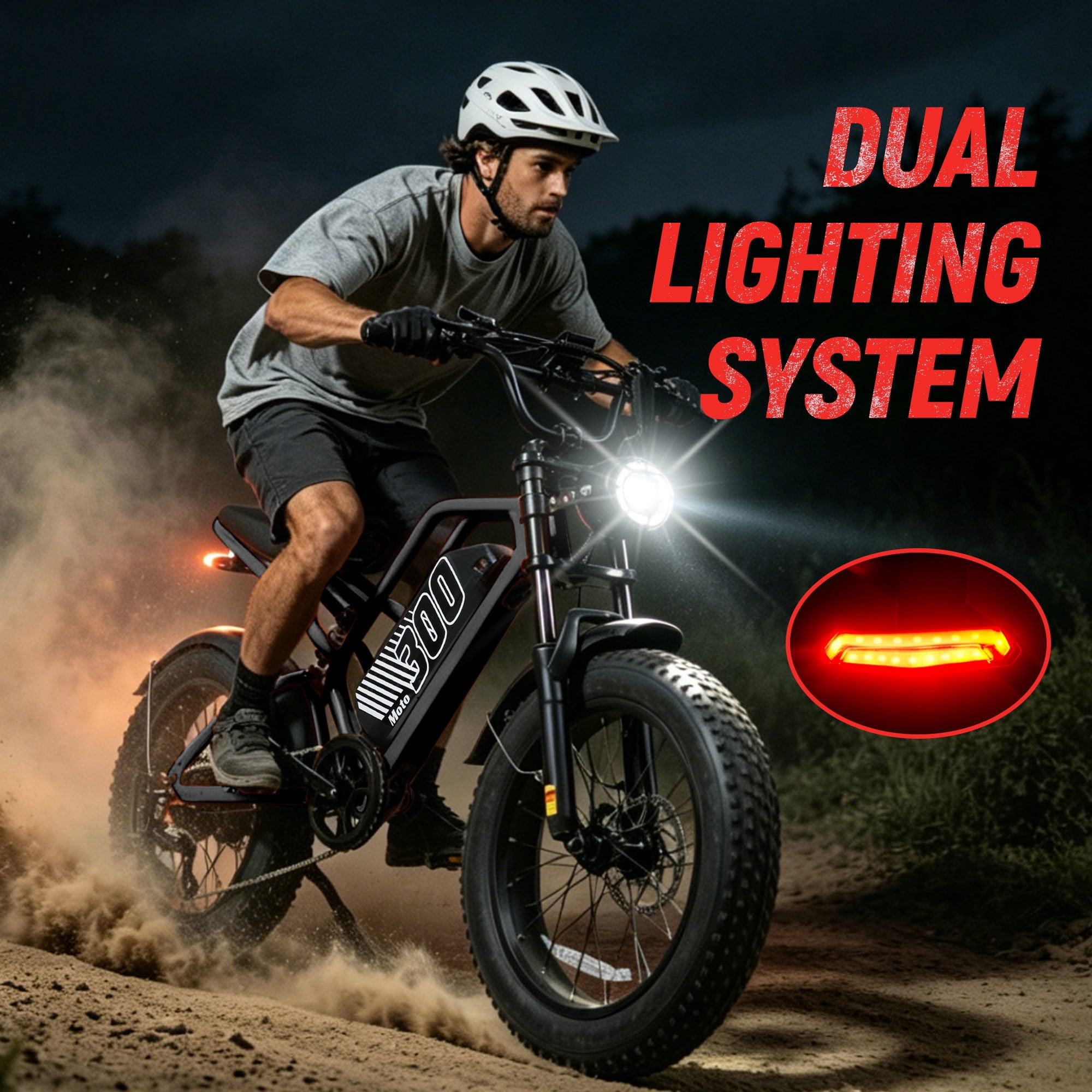 ESKUTE Electric Dirt Bike for Adults and Teens, 1500W Motor, 30 MPH, 48V 20.8Ah Battery, 20 in Fat Tires, 7-Speed, NFC Unlock (Black) l7u3h