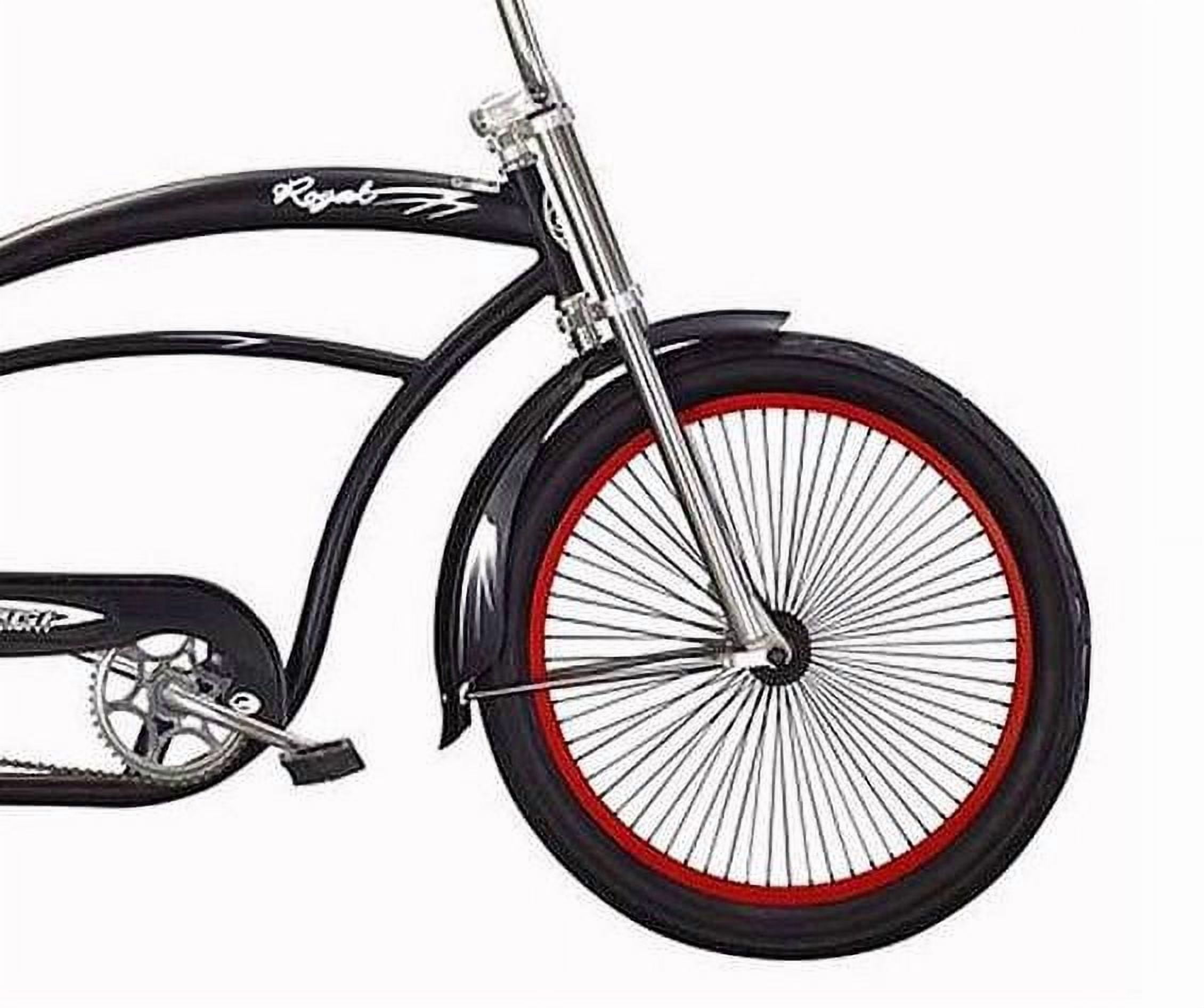 Wonder Wheels 24 in Chopper Bicycle with Oversized Frame and Coaster Brake (Matte Black, 24 in) 3120i