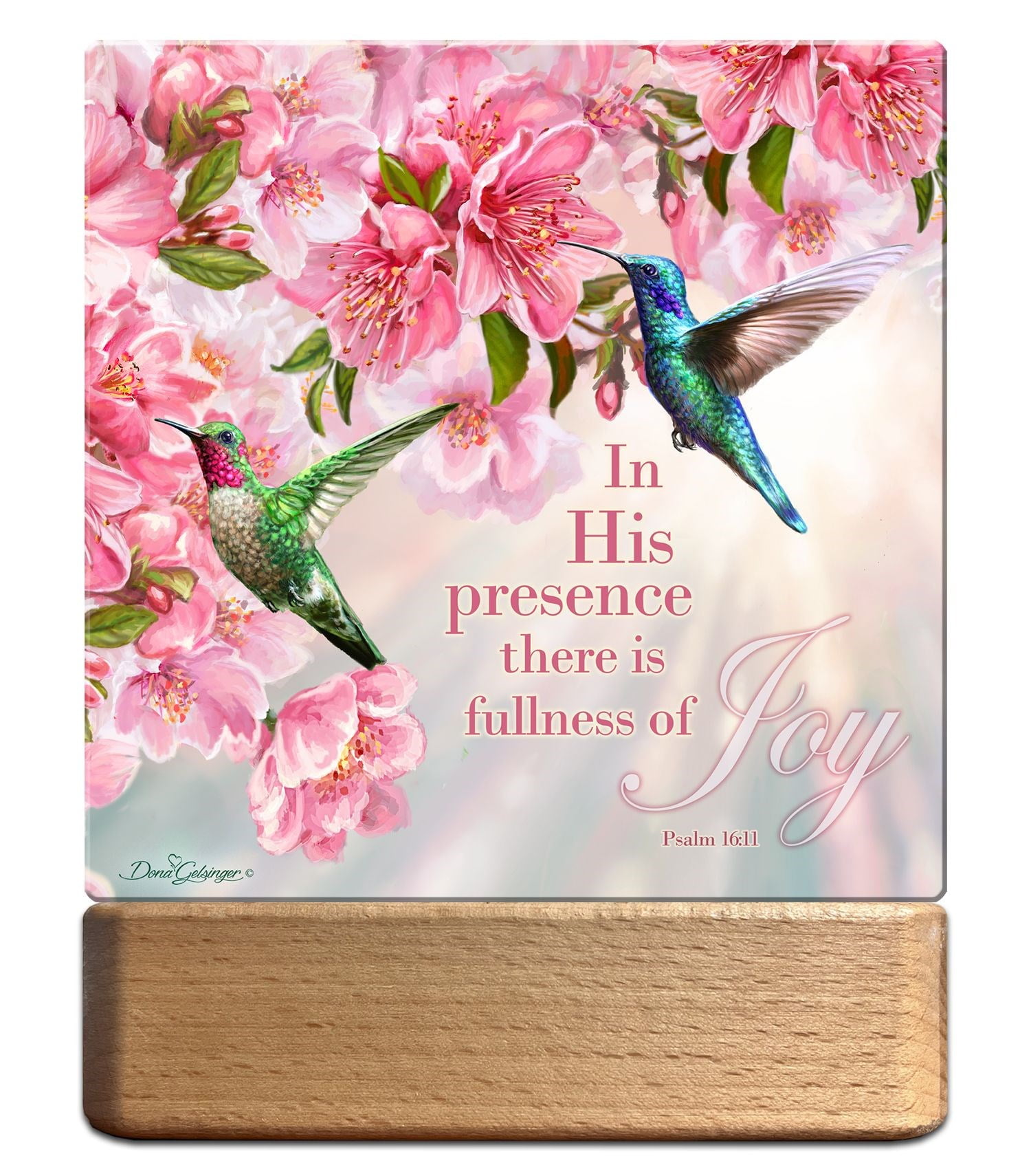 Glow Decor LED Night Light and Decorative Plaque with Hummingbird Scripture Design (7 in) 4dvei