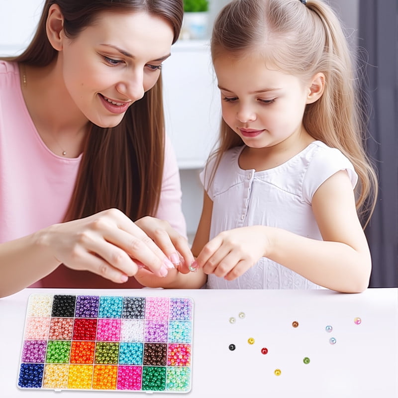 GOODOOSOO Round Pearl Beads Set for DIY Jewelry Making (Multicolor, 1680 Pieces, 6mm) 97ybj