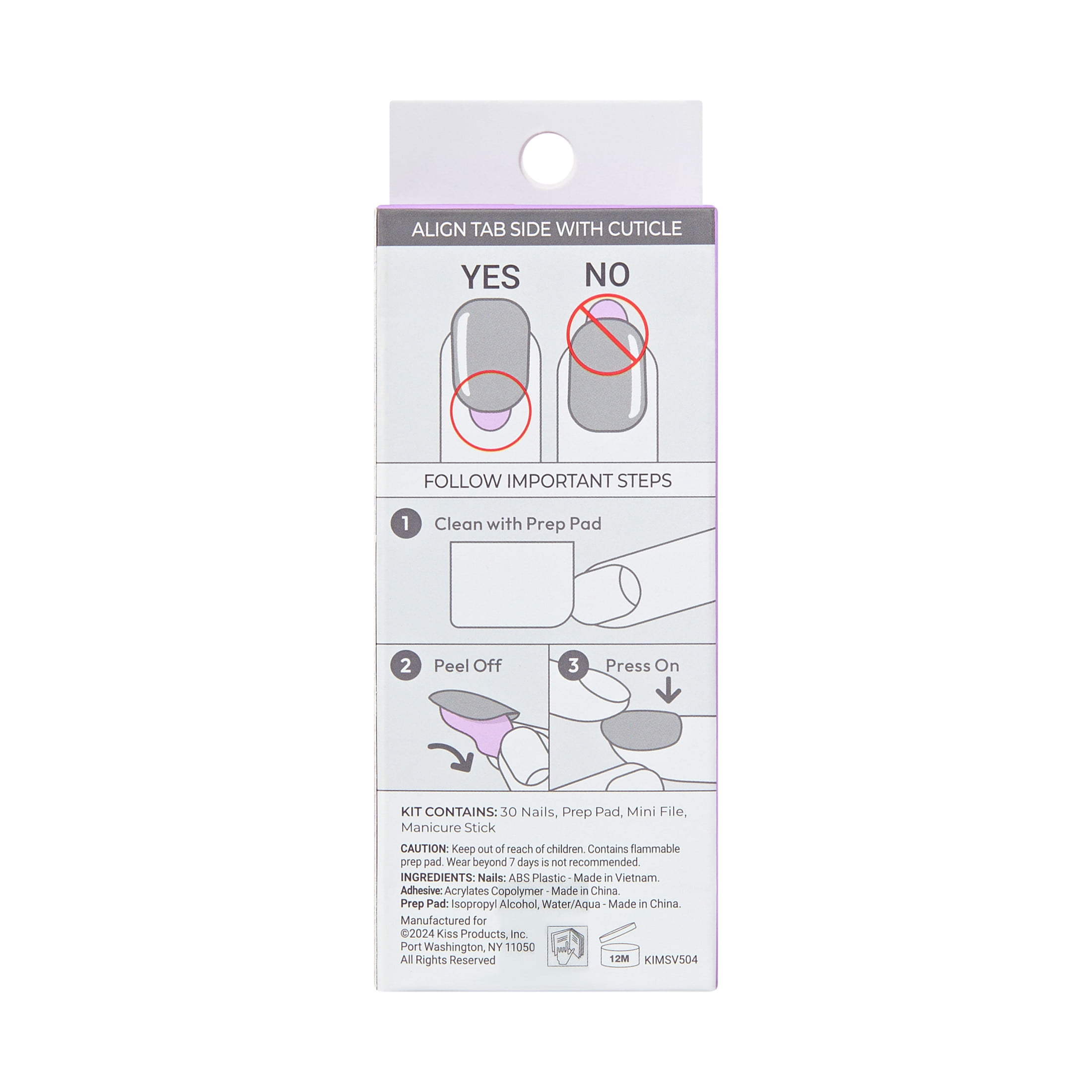 KISS imPRESS Press-On Manicure Nails (Pandora, Short Squoval, 30 Count) 3il4j