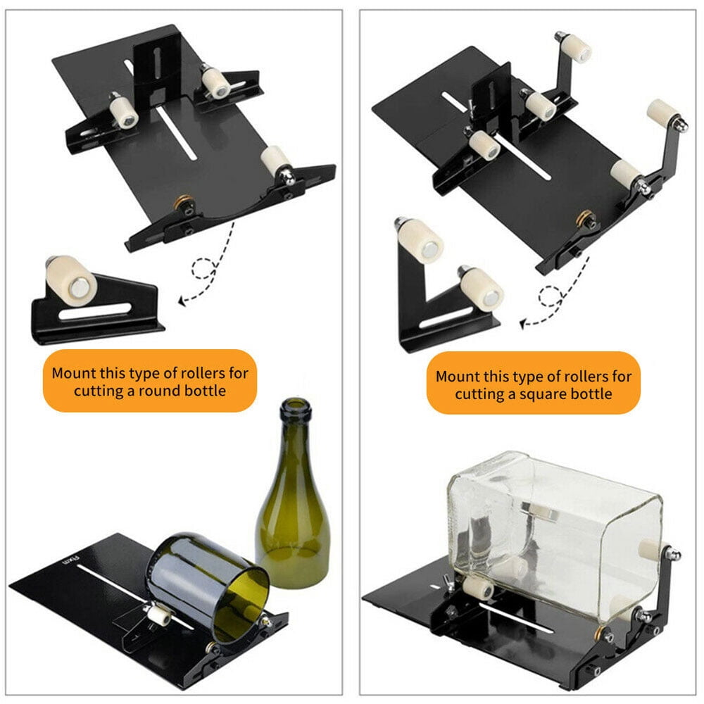 Tzdxfgl Adjustable Glass Cutter Machine for Square and Round Glass (Stainless Steel, 1 Pack) 92gco