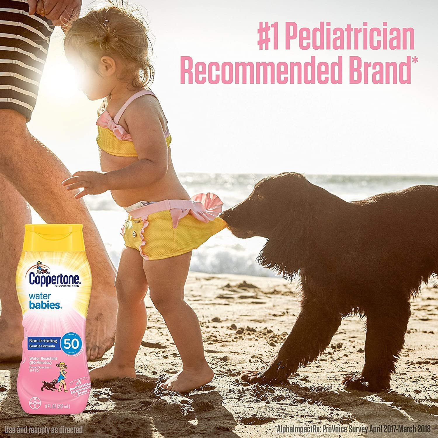 Coppertone Baby Mineral-Based Sunscreen Lotion, Broad Spectrum SPF Protection, Water Resistant (White, 16 fl oz, 2 Pack) zb0ce