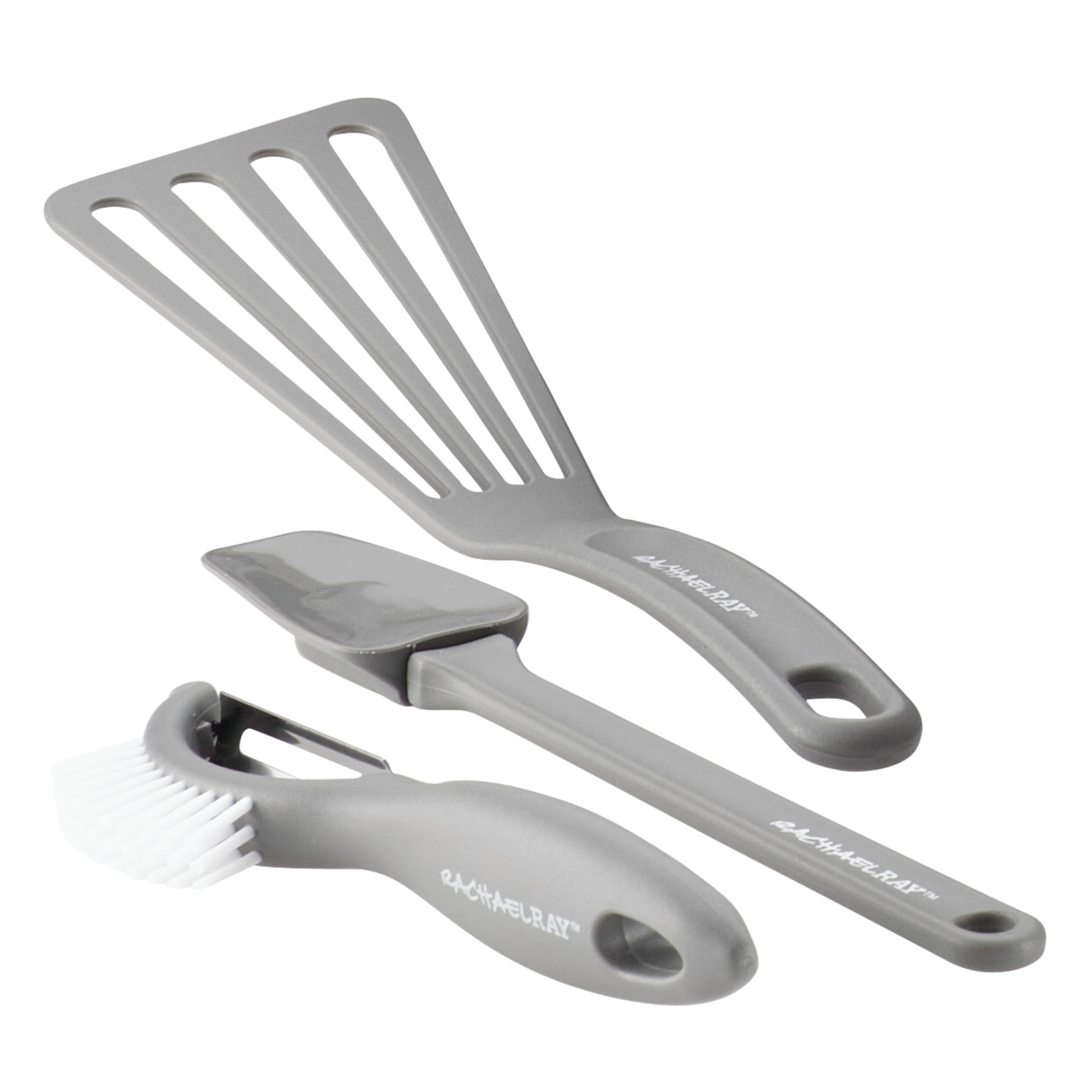 Rachael Ray 15 Piece Hard Enamel Nonstick Cookware Set (Gray, 15 Piece) phfly
