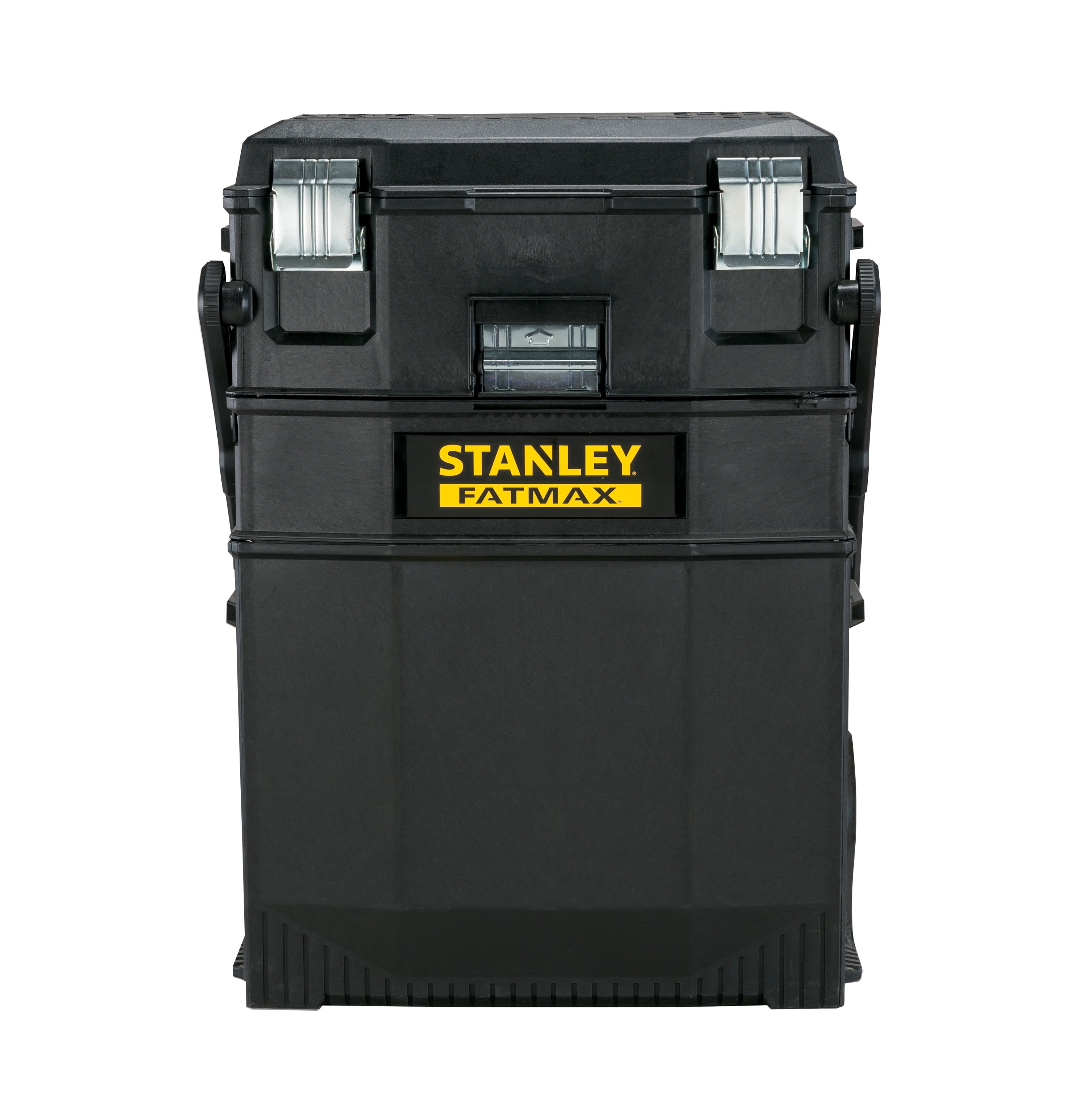 STANLEY FatMax 4-in-1 Mobile Work Station, Heavy-Duty Rolling Tool Box with Telescopic Handle (24.8 in. H x 16.2 in. W x 21.6 in. L) gegq5