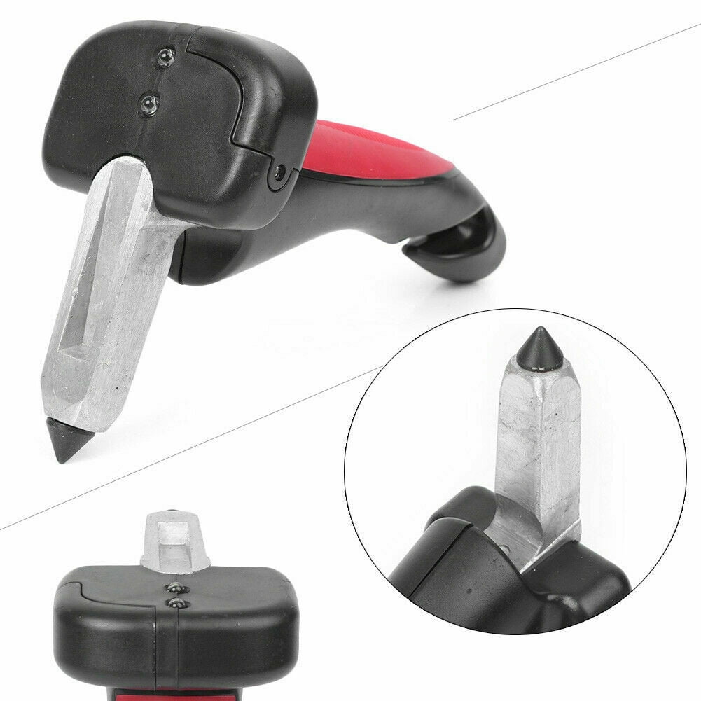 BodyHealt Car Assist Handle with LED Light and Seatbelt Cutter (Red, 1 Pack) 3428f