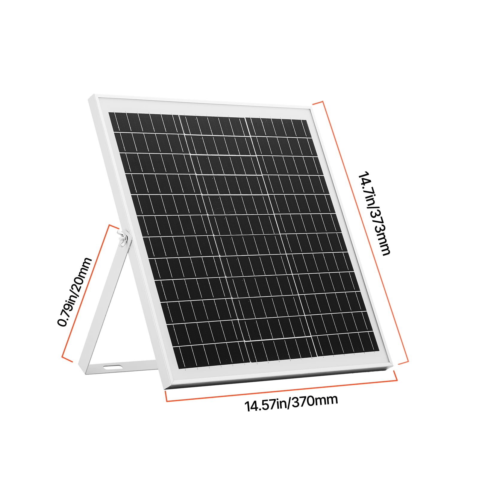 VEVOR 20W 12V Solar Panel Battery Trickle Charger Maintainer with MPPT Controller and Adjustable Mount (Black, 20 Watt) 4spdj - Image 8