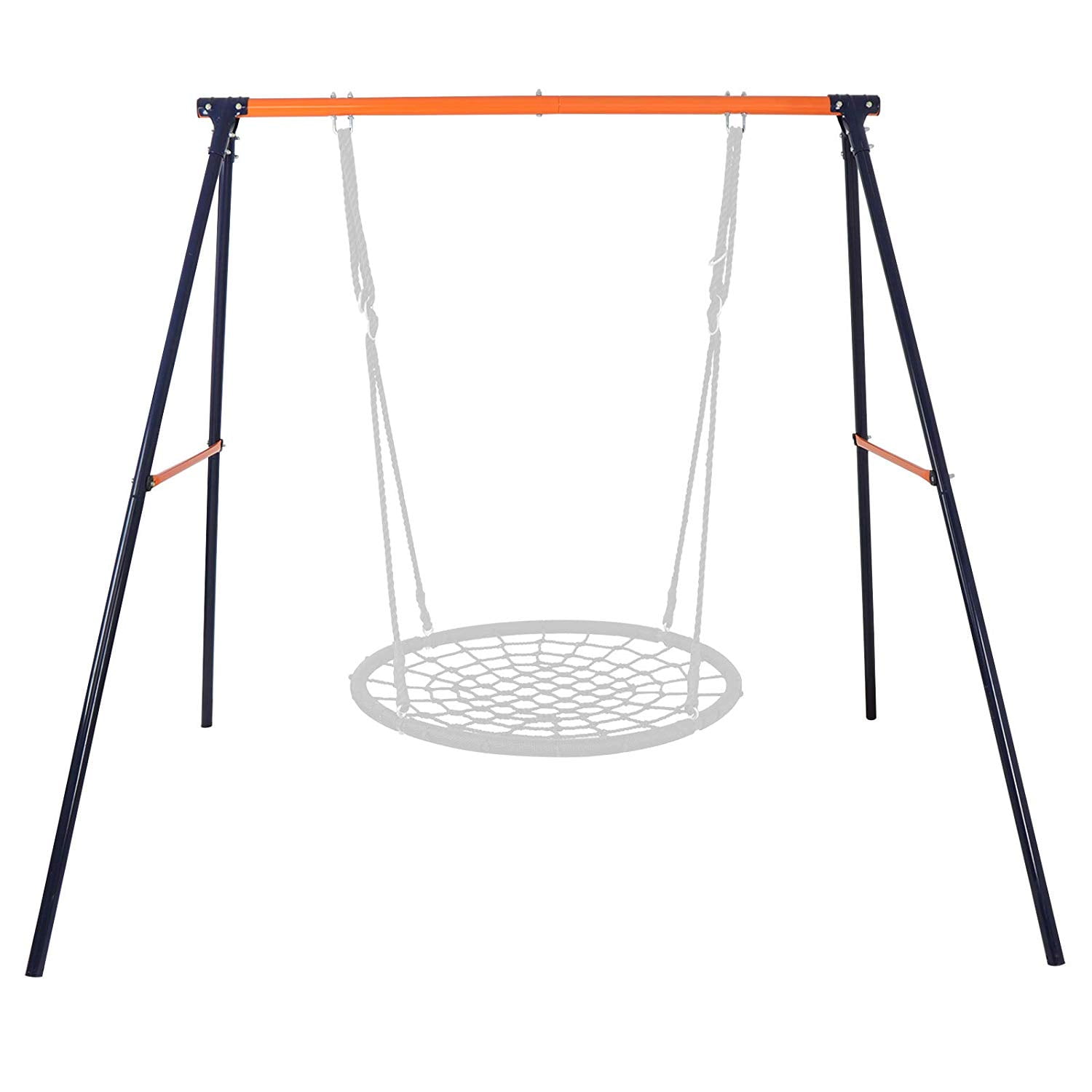 ZENY Backyard Swing Stand Set with 40 in Web Tree Spider Swing (Black, 440 lb Capacity) i6rna