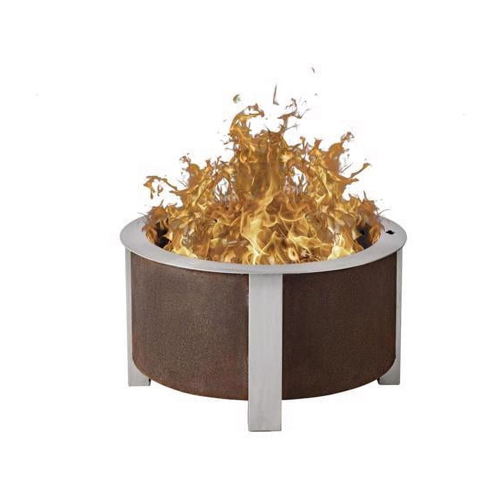 Breeo X Series 24 Smokeless Fire Pit, Heavy-Duty Corten Steel Outdoor Wood Burning Round Fire Pit (24 in. W x 14.75 in. H) w4jwp