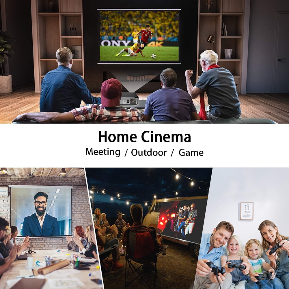 FLZEN F1A 1080p Full HD Home Theater Video Projector (Black, 13.23 in x 10.35 in x 4.65 in) 0rc0p